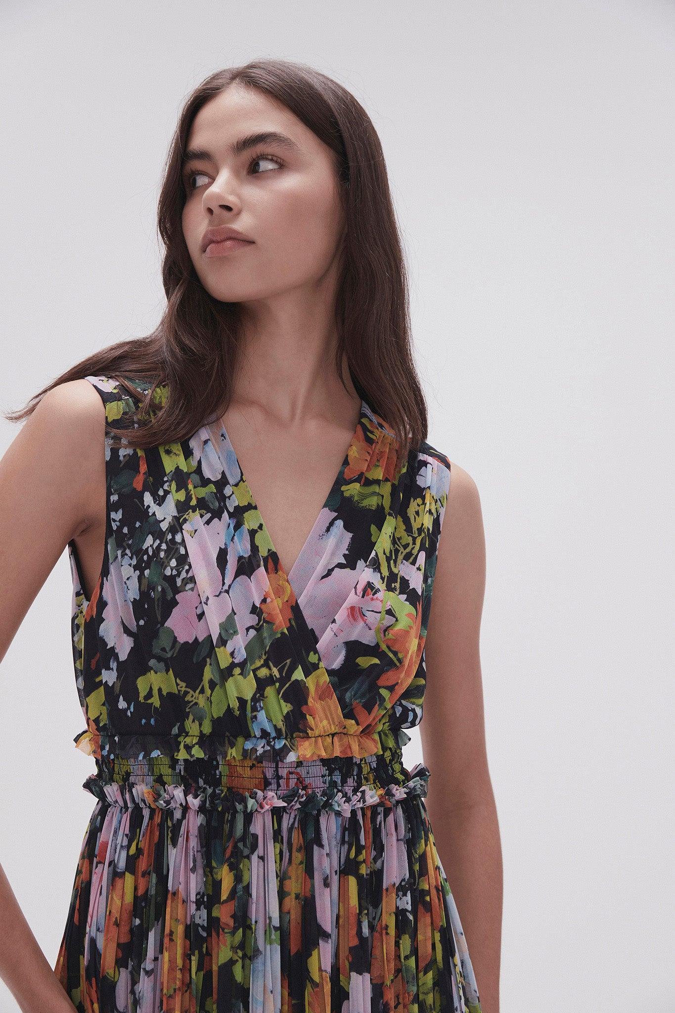 Marlowe Shirred Midi Dress Product Image