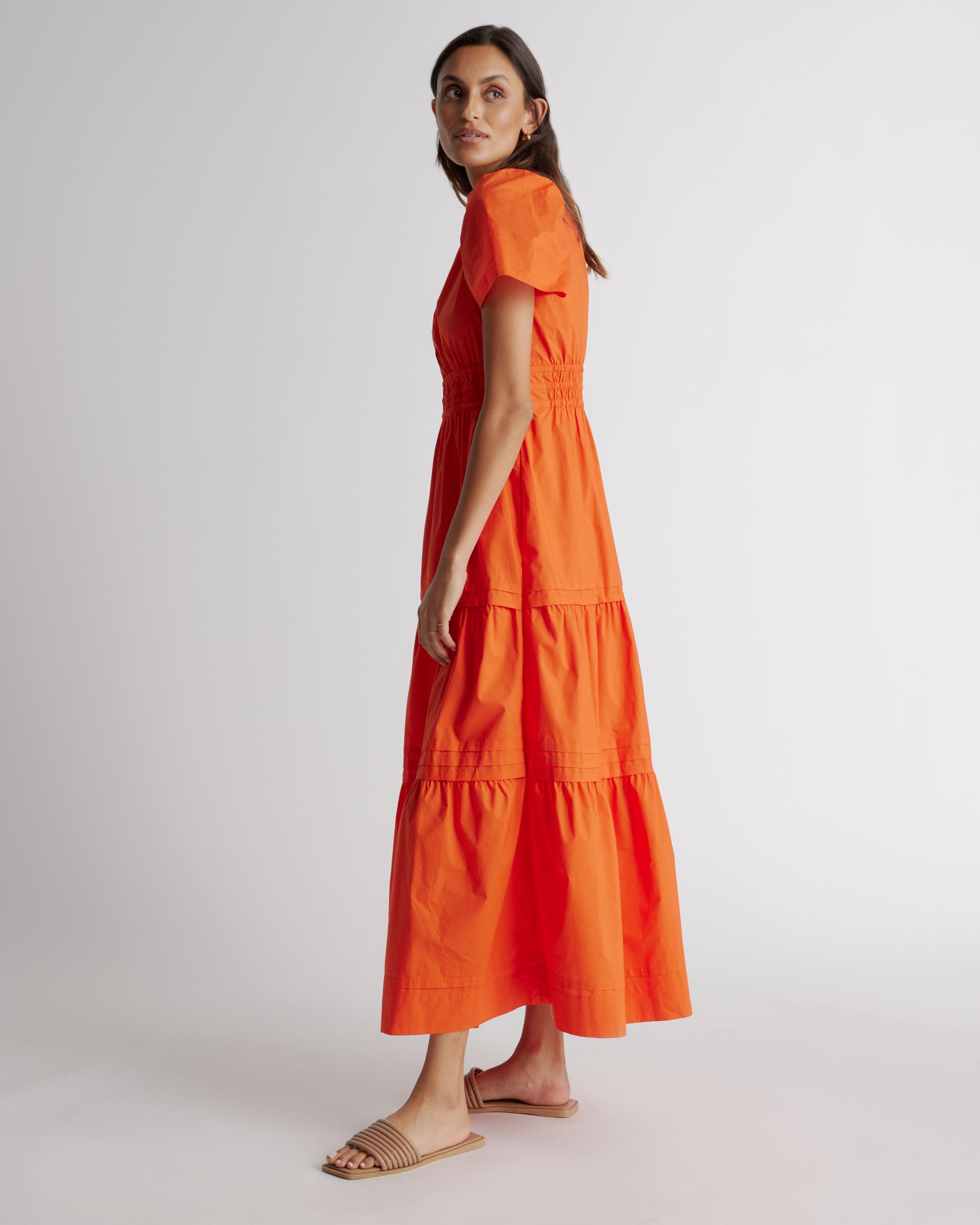 Quince | Women's Poplin Tiered Maxi Dress Cotton Product Image