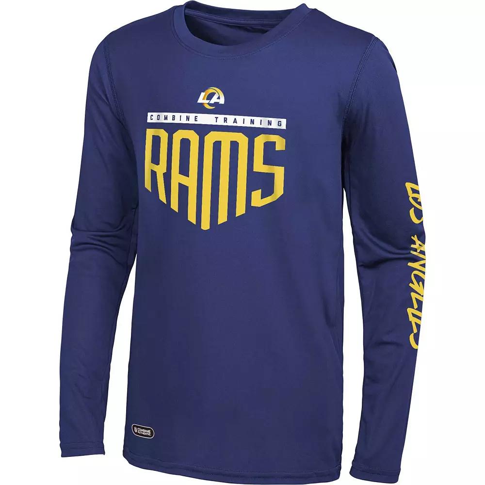 Men's Royal Los Angeles Rams Impact Long Sleeve T-Shirt,  Product Image