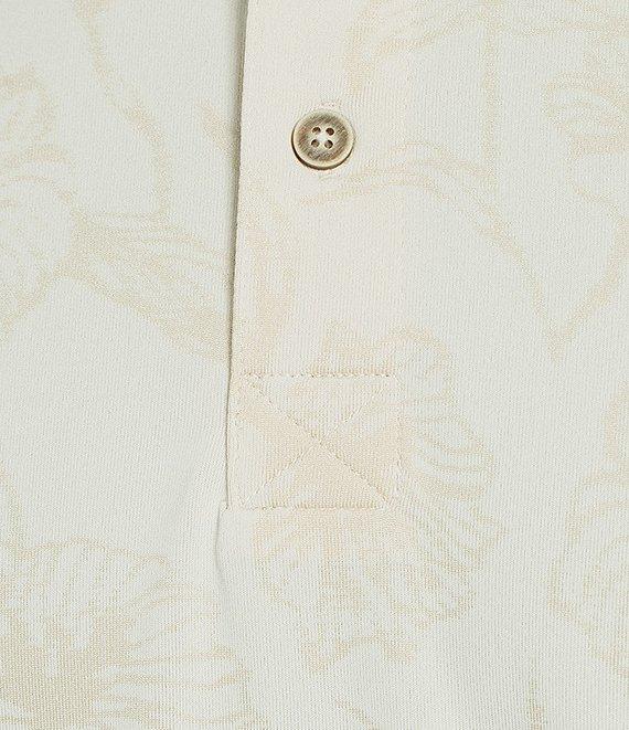 Rowm Rec & Relax Short Sleeve Floral Jacquard Polo Product Image