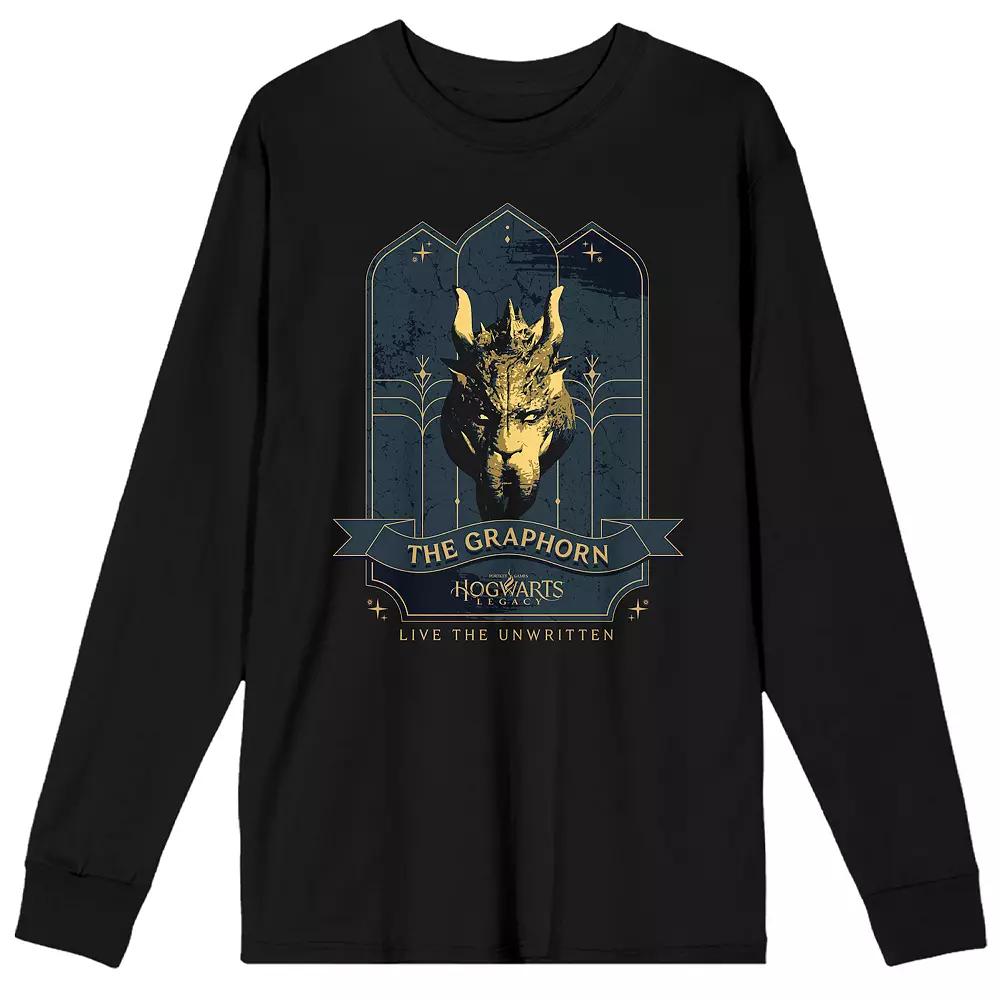 Men's Hogwarts Legacy Graphorn Long Sleeve Tee, Size: Medium, Black Product Image