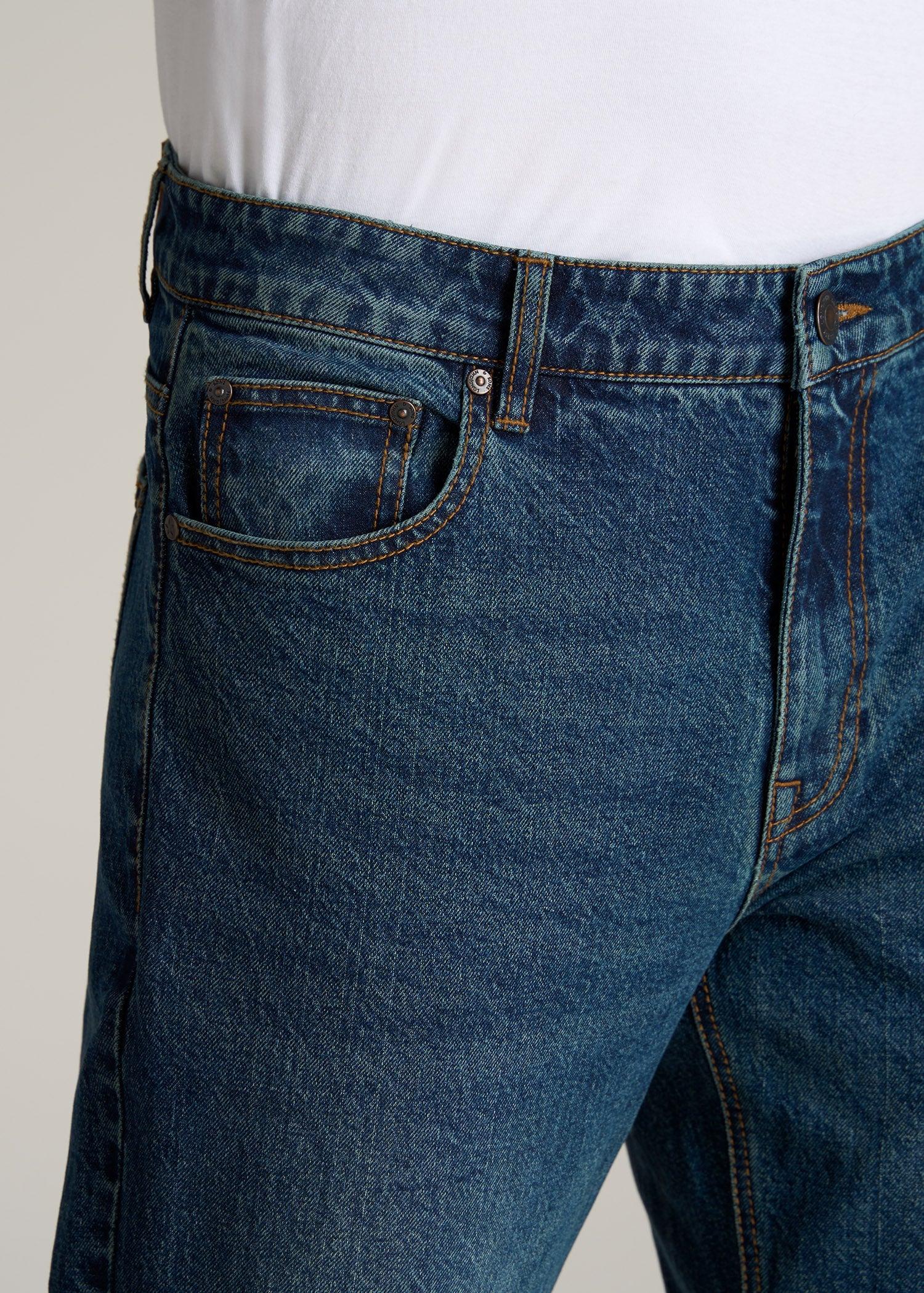 LJ&S STRAIGHT LEG Jeans for Tall Men in Machine Blue Male Product Image