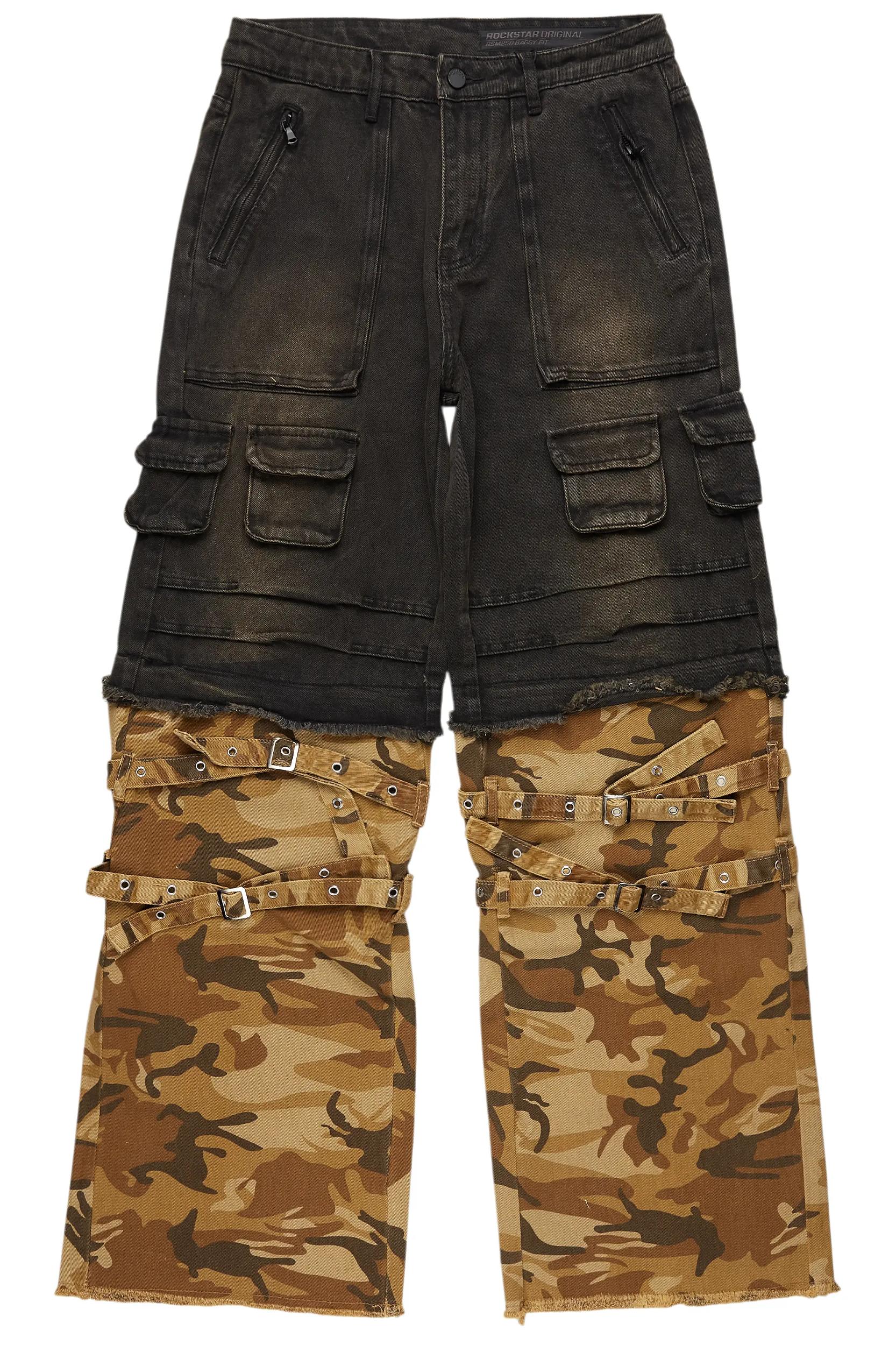 Exxus Dark Grey Baggy Fit Jean Male Product Image