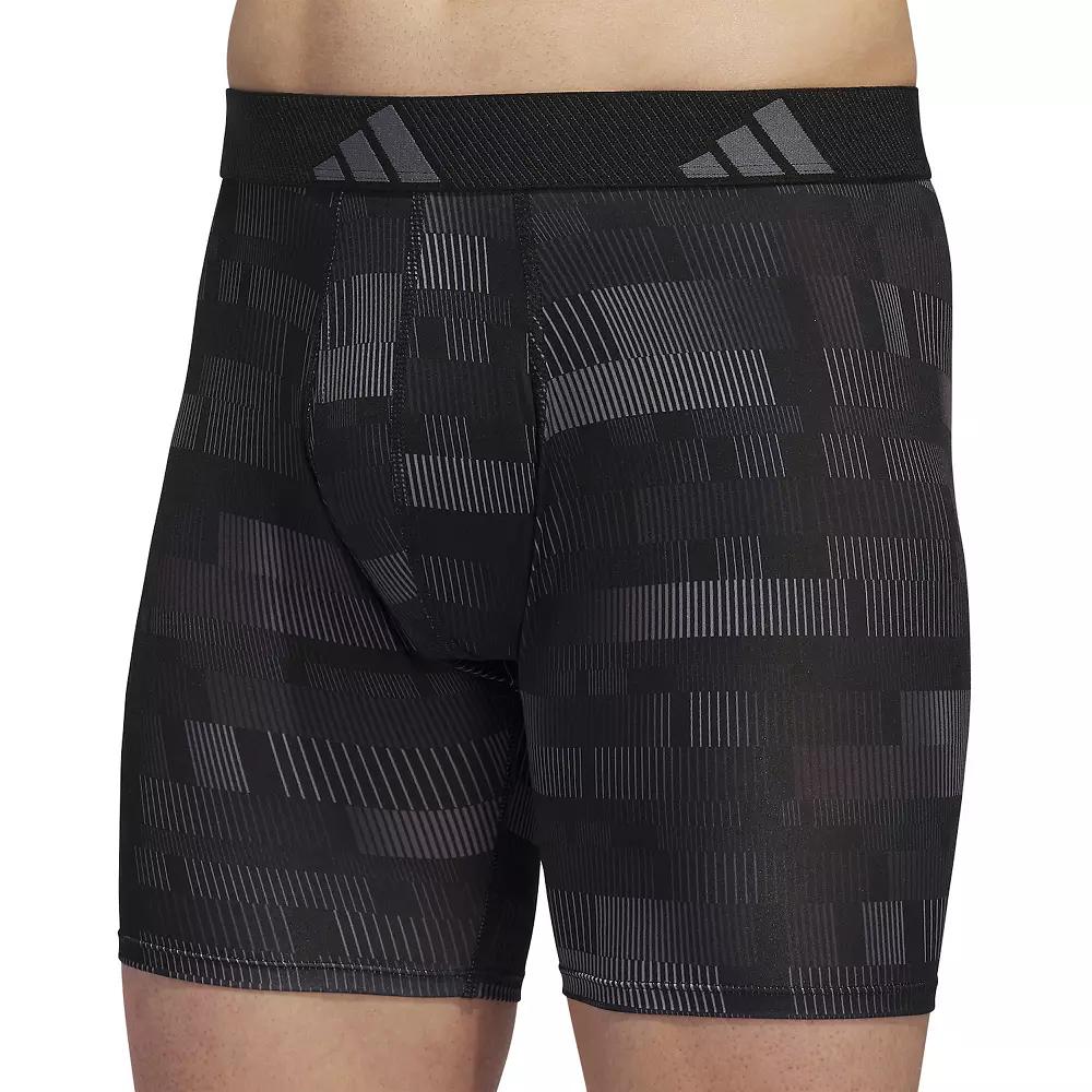 Men's adidas Microfiber Boxer Brief, Size: XL, Haste Gray Black Product Image