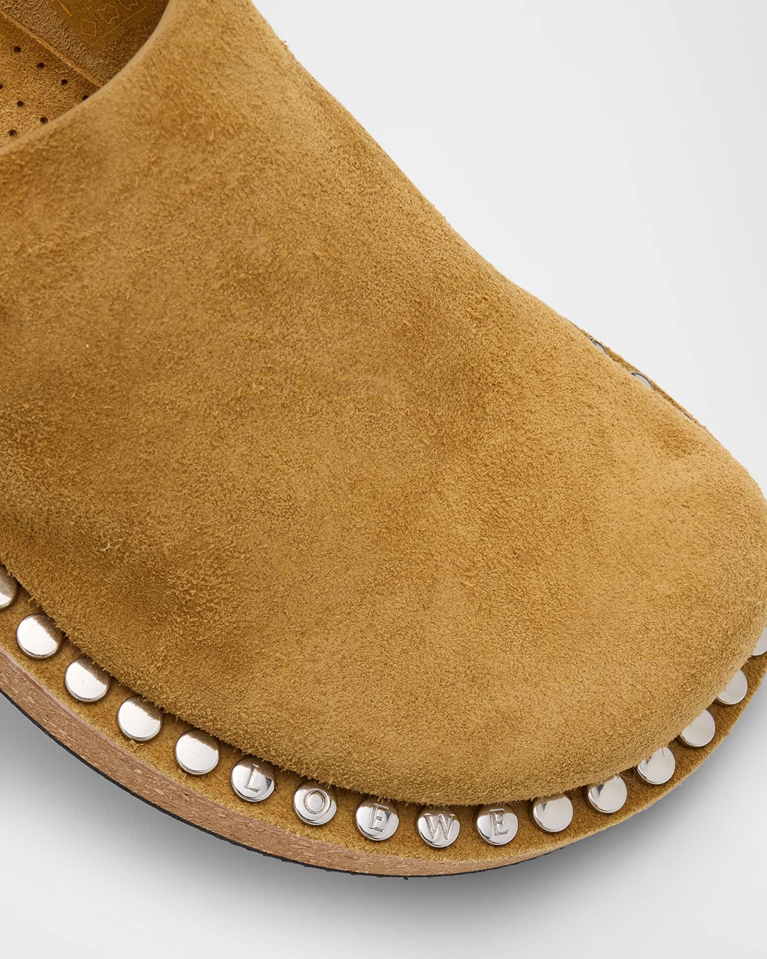 Men's Rivet Calfskin Suede Mules Product Image