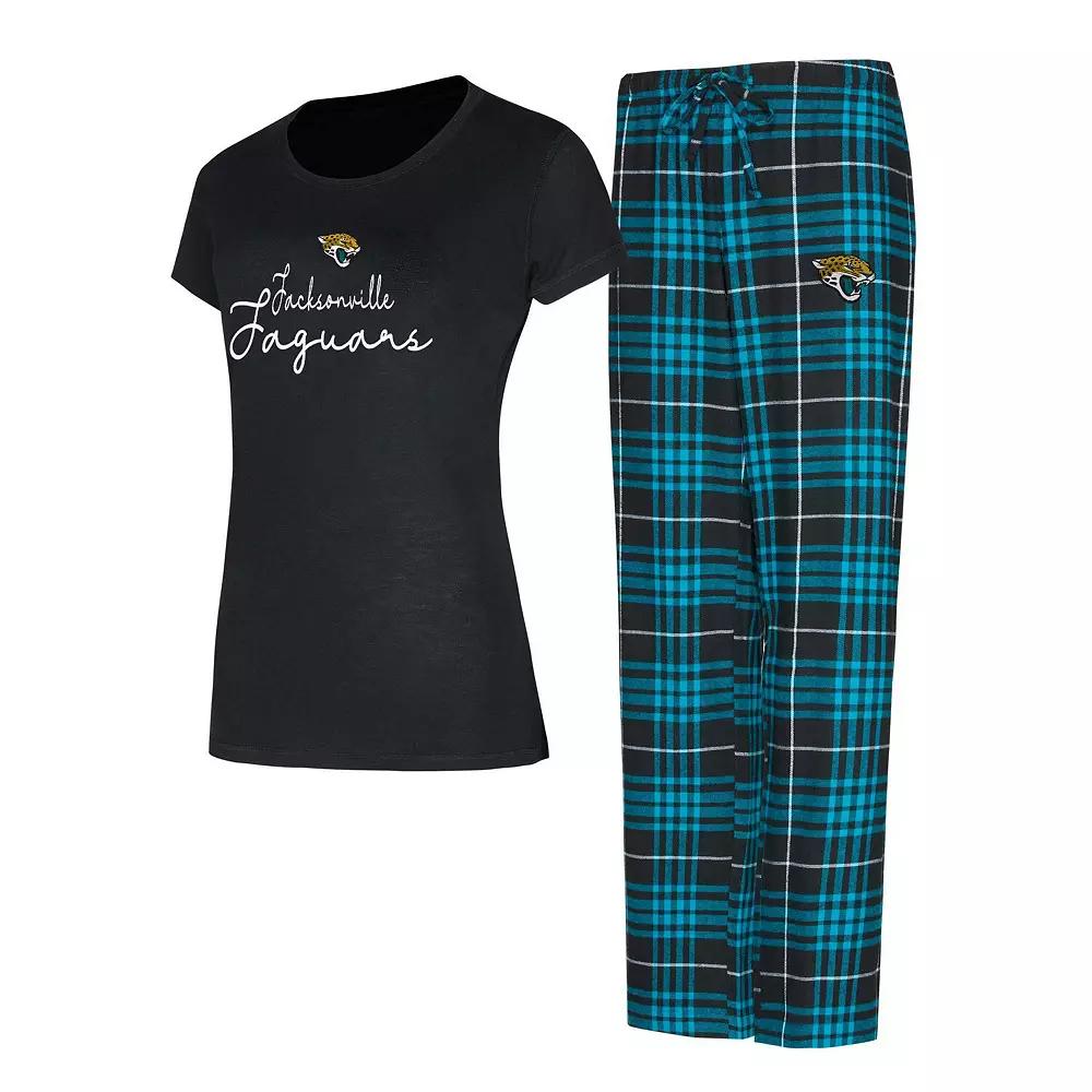 Women's Concepts Sport Jacksonville Jaguars Vector T-Shirt & Flannel Pants Sleep Set,  Product Image