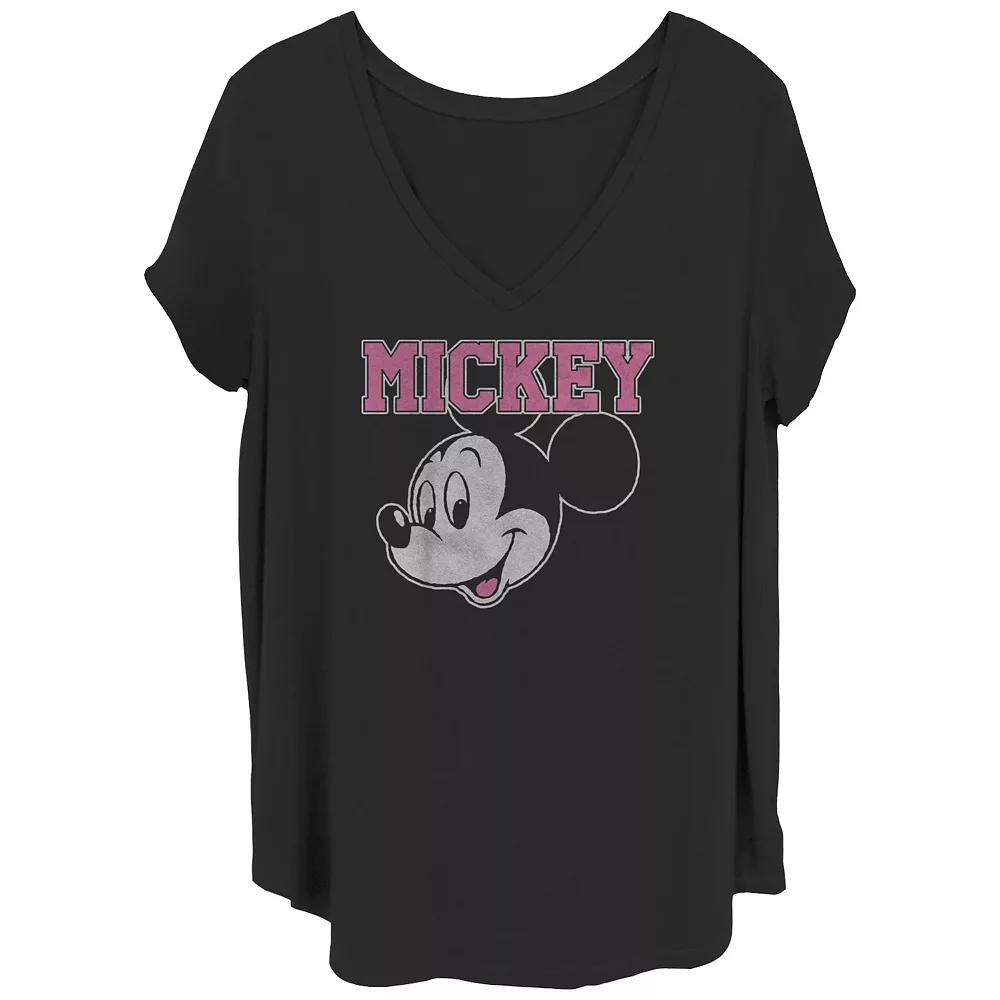 Disney's Mickey Mouse Rewind Mickey Juniors' Plus Graphic Tee, Women's,  Product Image