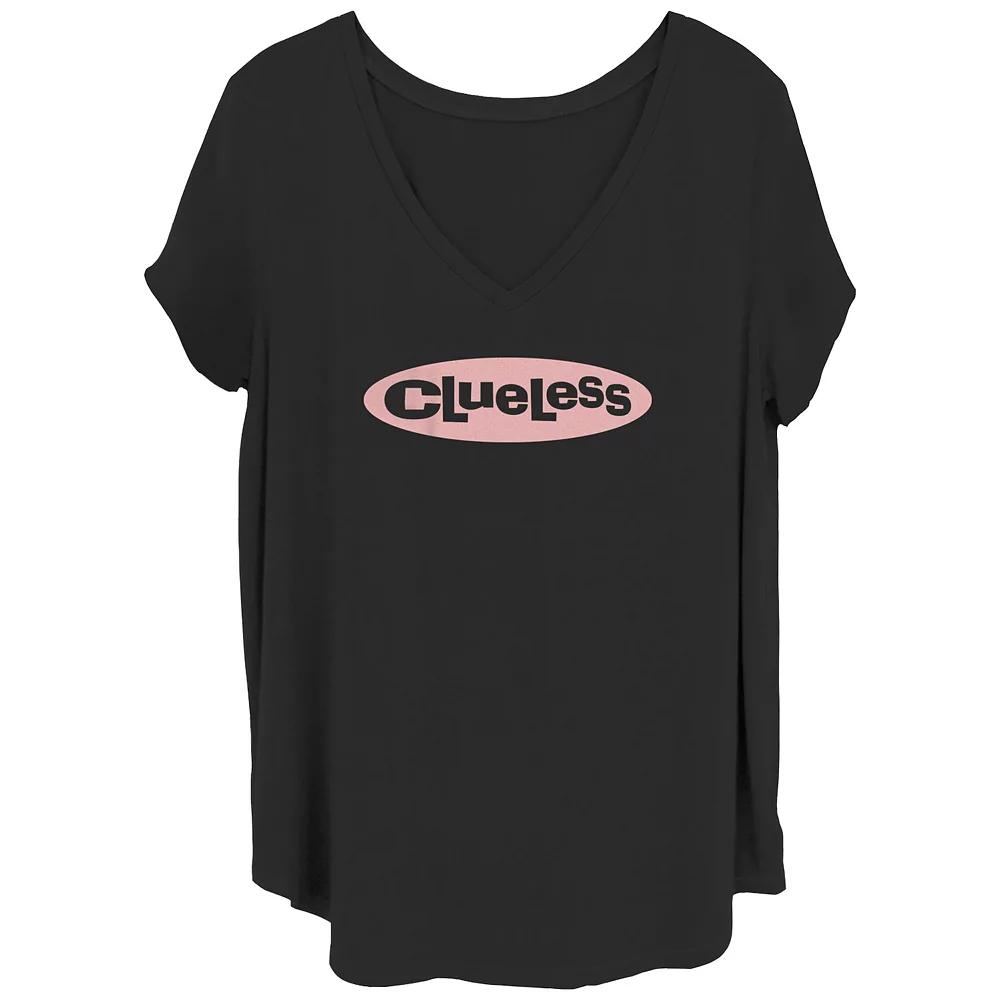 Juniors' Plus Clueless Logo V-Neck Graphic Tee, Women's,  Product Image