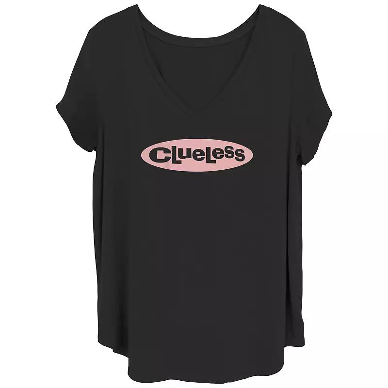 Juniors' Plus Clueless Logo V-Neck Graphic Tee, Women's,  Product Image