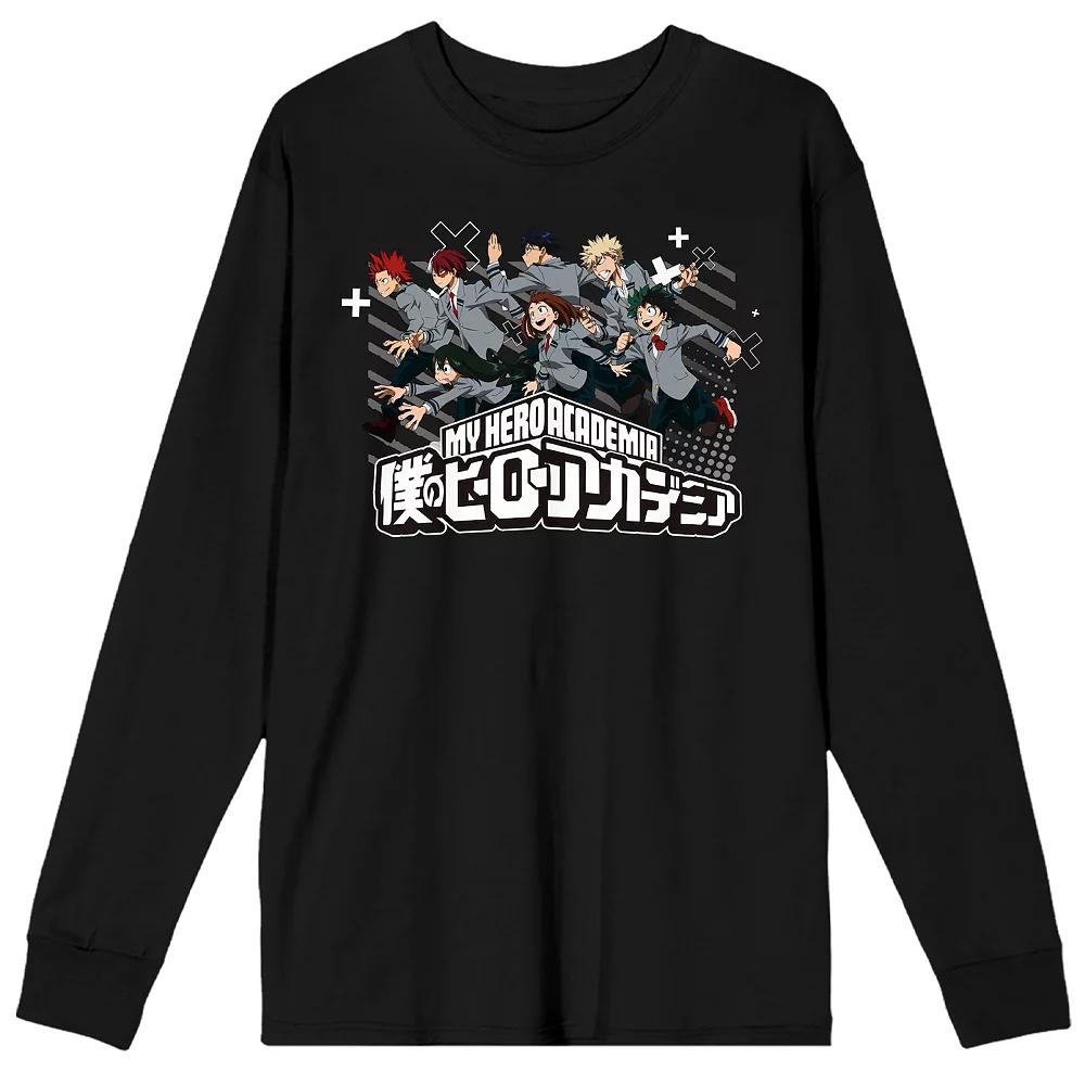 Men's My Hero Academia Students Long Sleeve Graphic Tee, Size: XXL, Black Product Image