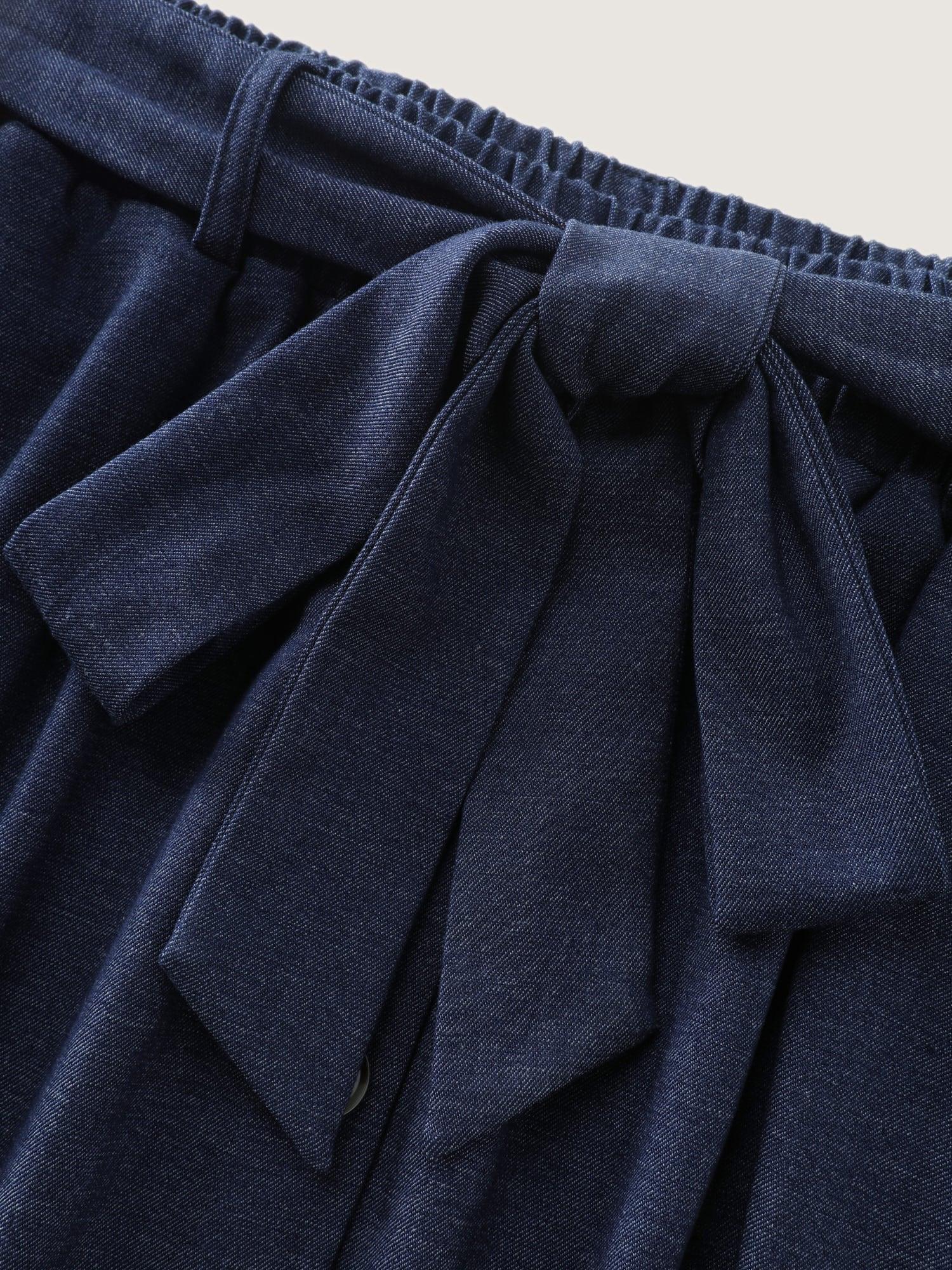Stretchy Button Detail Waist-Tie Maxi Skirt Female Product Image