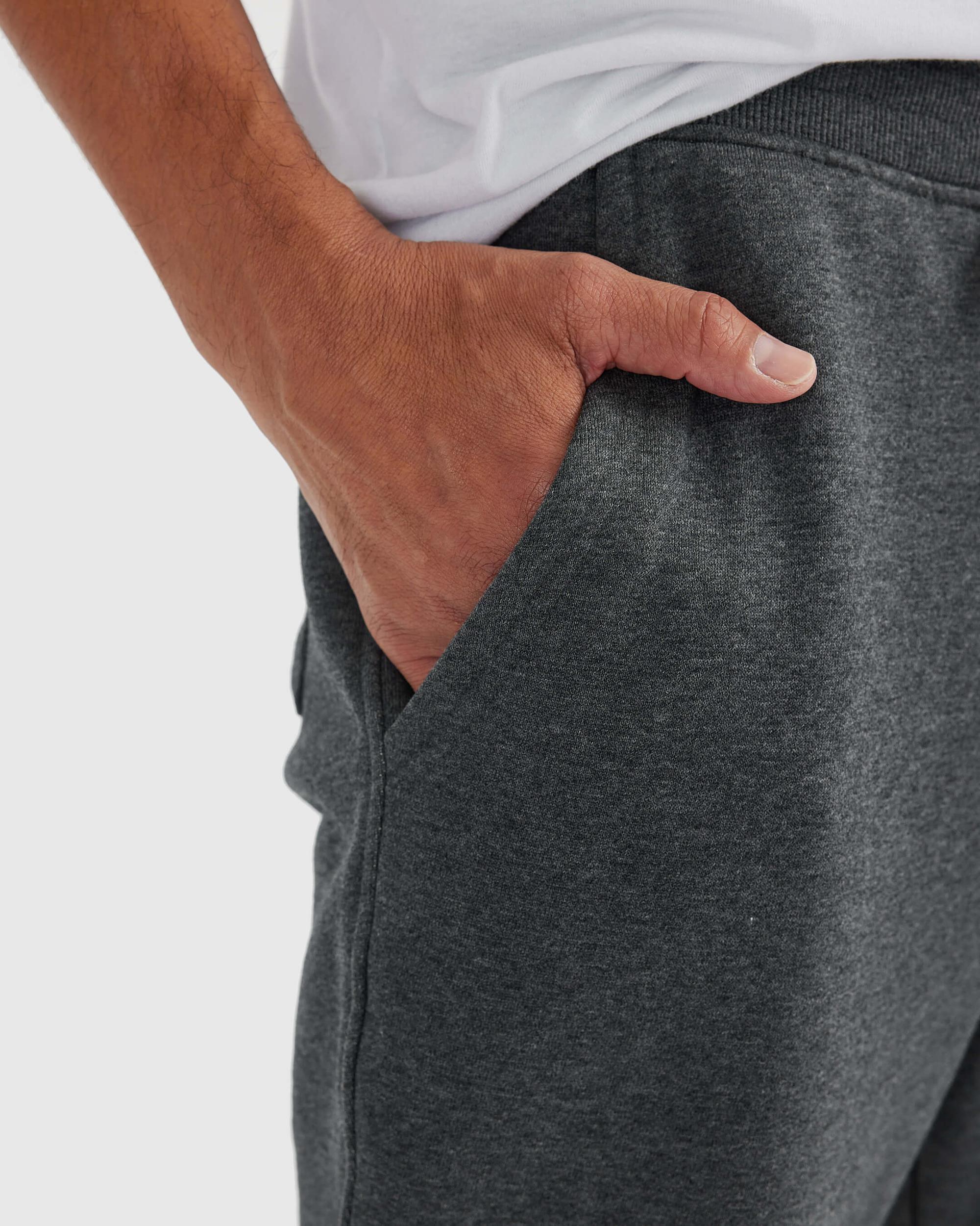 Charcoal Heather Gray Fleece French Terry Joggers Product Image