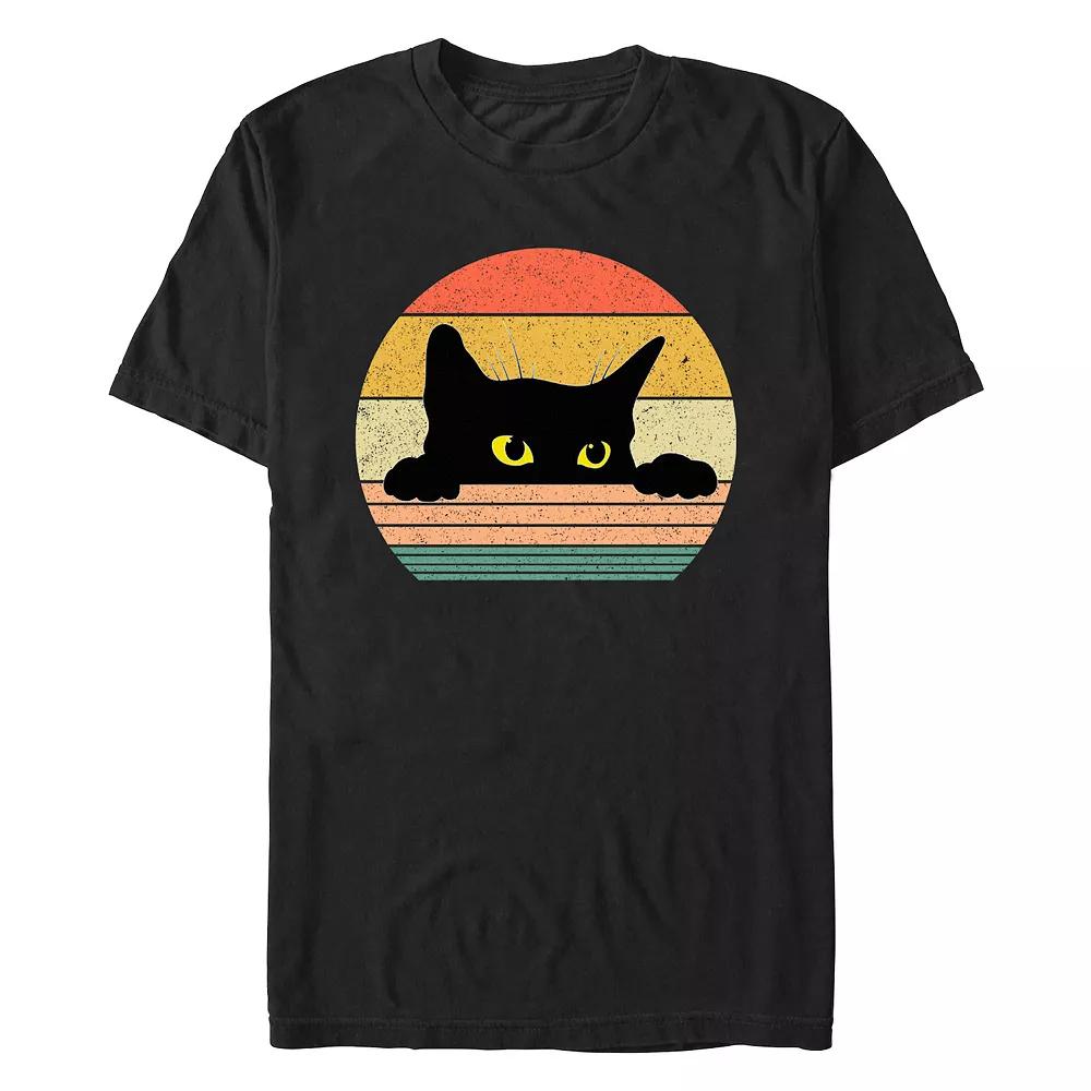 Big & Tall Kitty Peaking Graphic Tee, Men's, Size: 5XL, Black Product Image