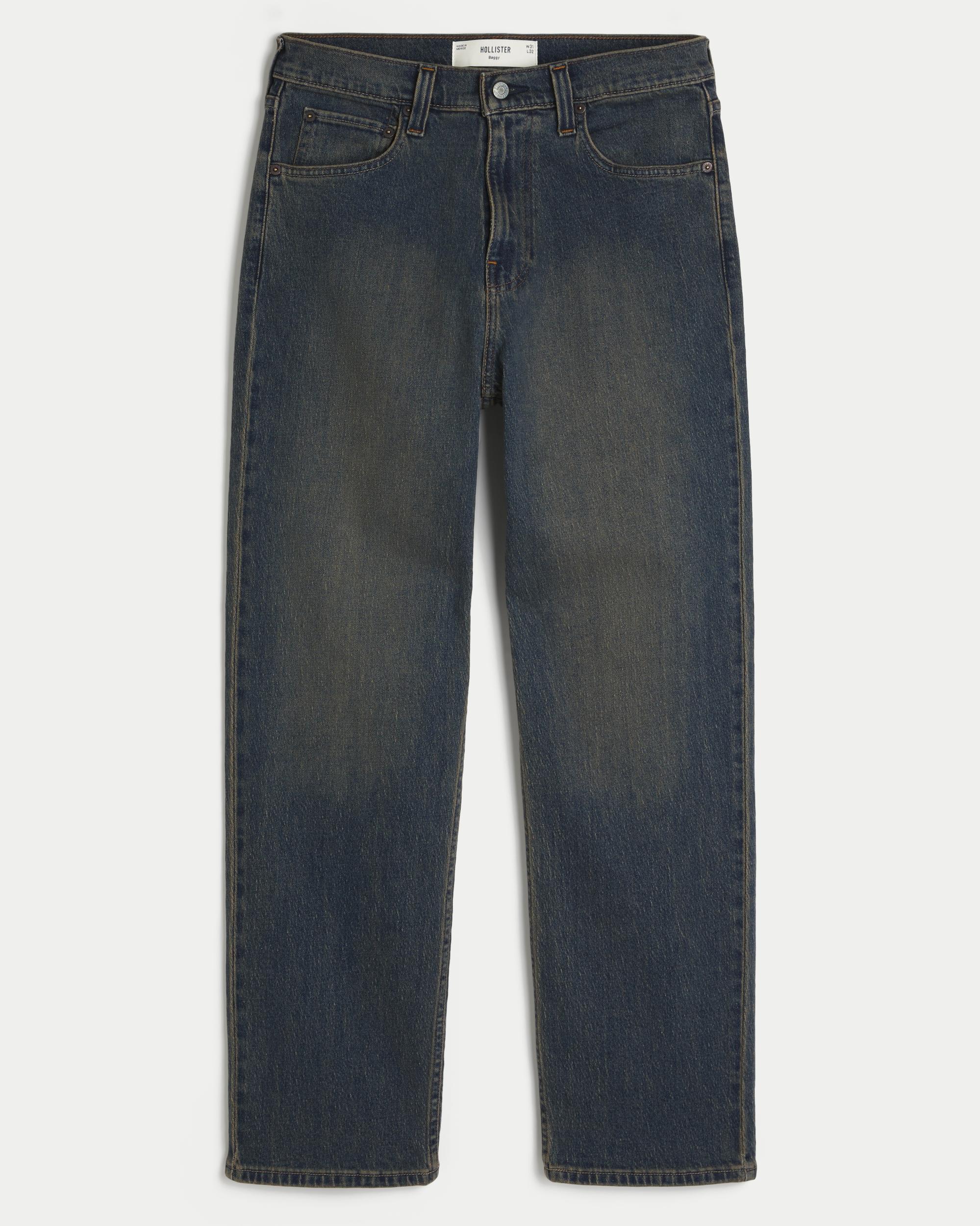Dark Wash Baggy Jeans Product Image