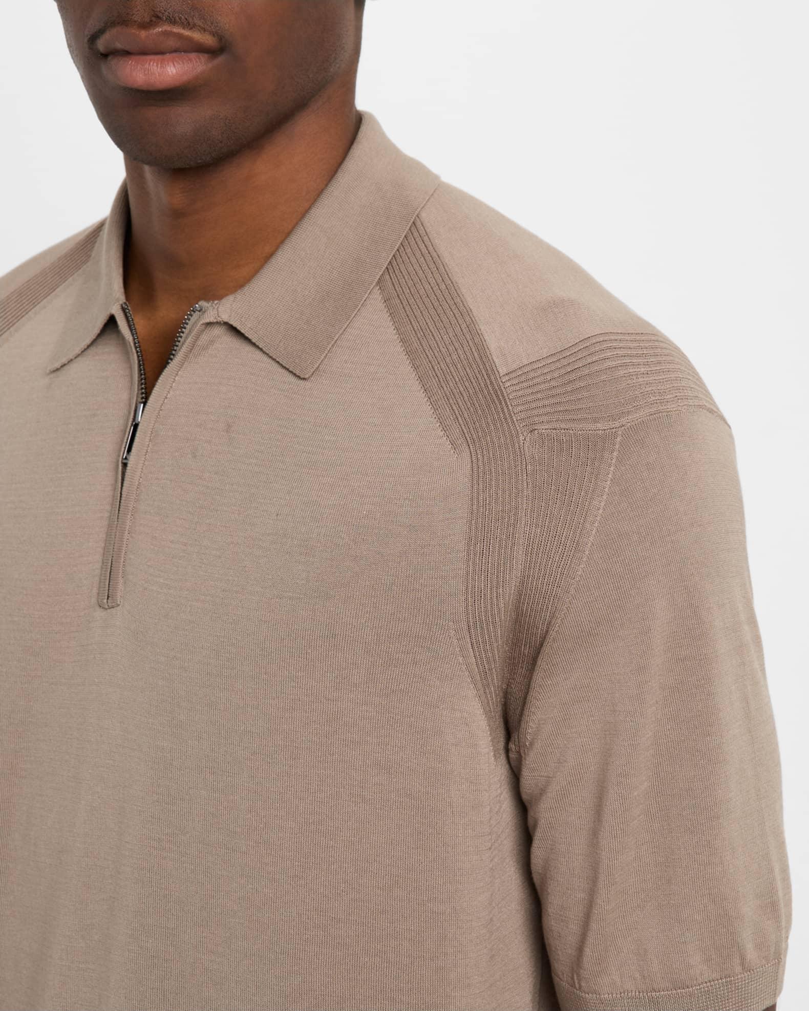 Men's Quarter Zip Polo Shirt Product Image