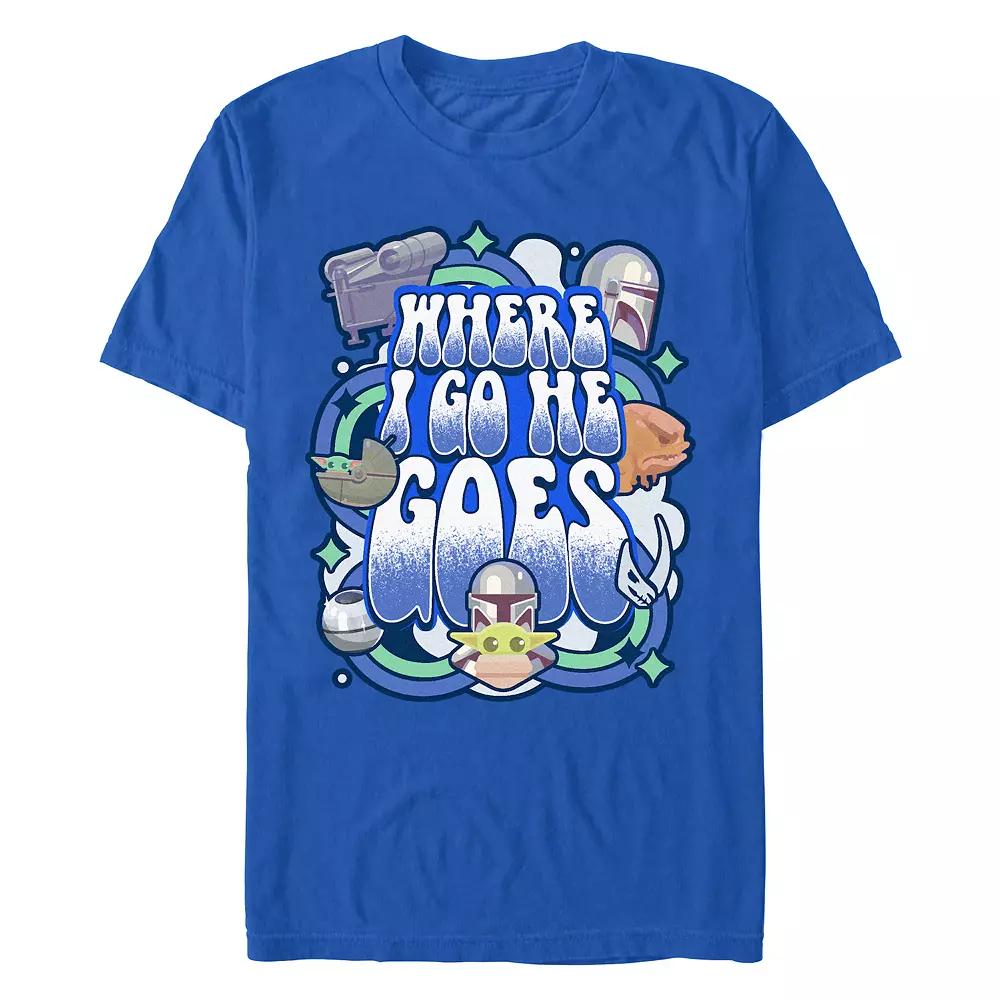 Men's Star Wars The Mandalorian Where I Go He Goes Graphic Tee,  Product Image