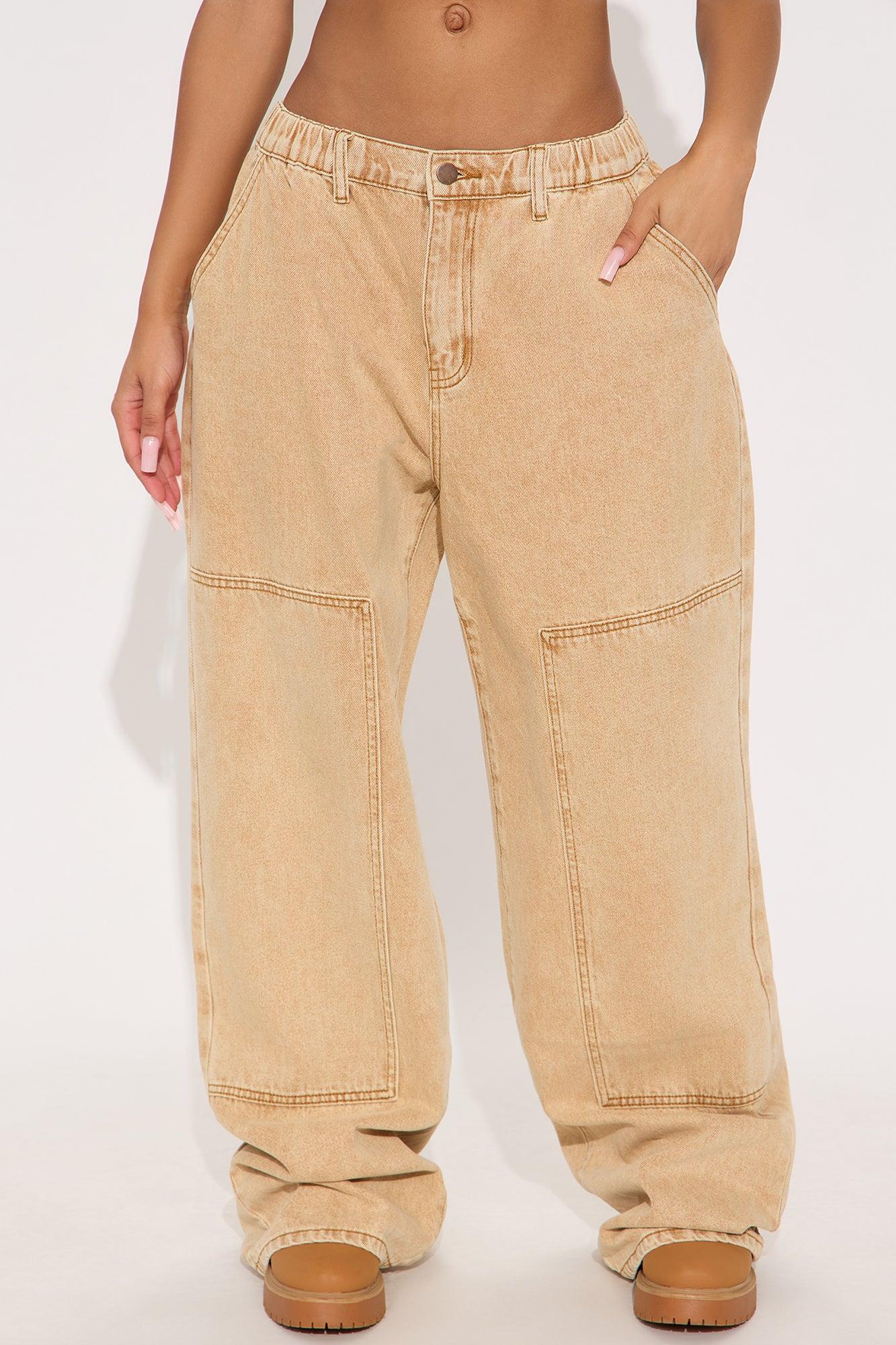 Remi Wide Leg Jogger - Khaki Female Product Image