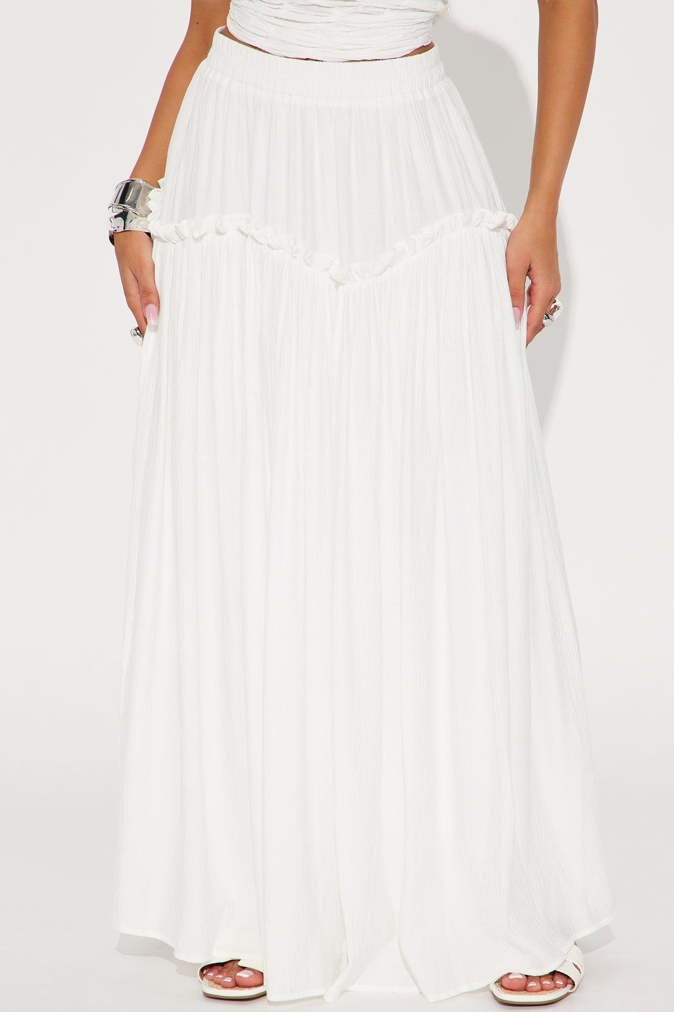Lily Maxi Skirt - White Product Image