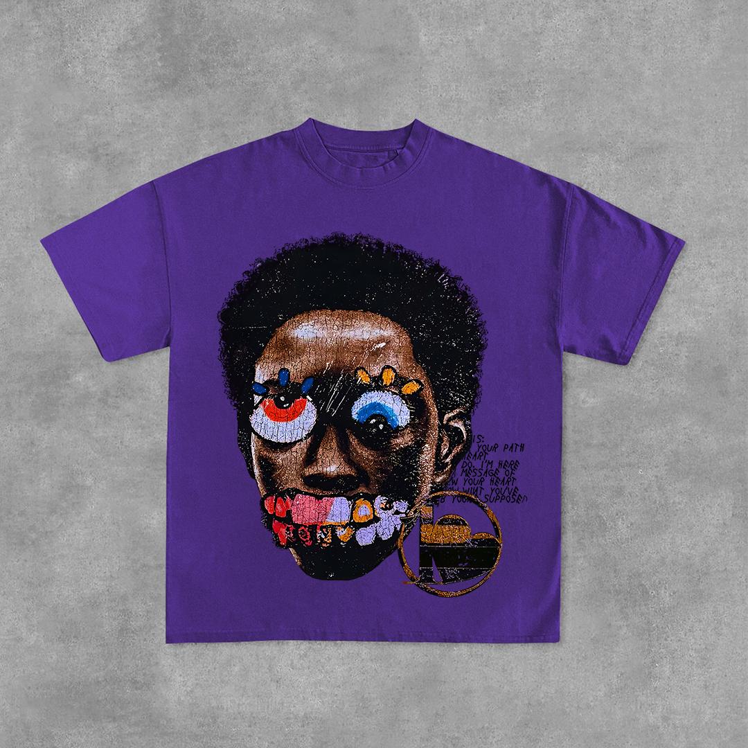 Vintage Madness Print Graphic Street Basketball T-Shirt Product Image