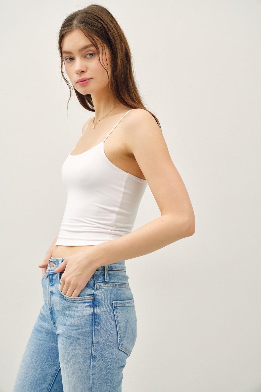 Cropped Spaghetti Tank Product Image