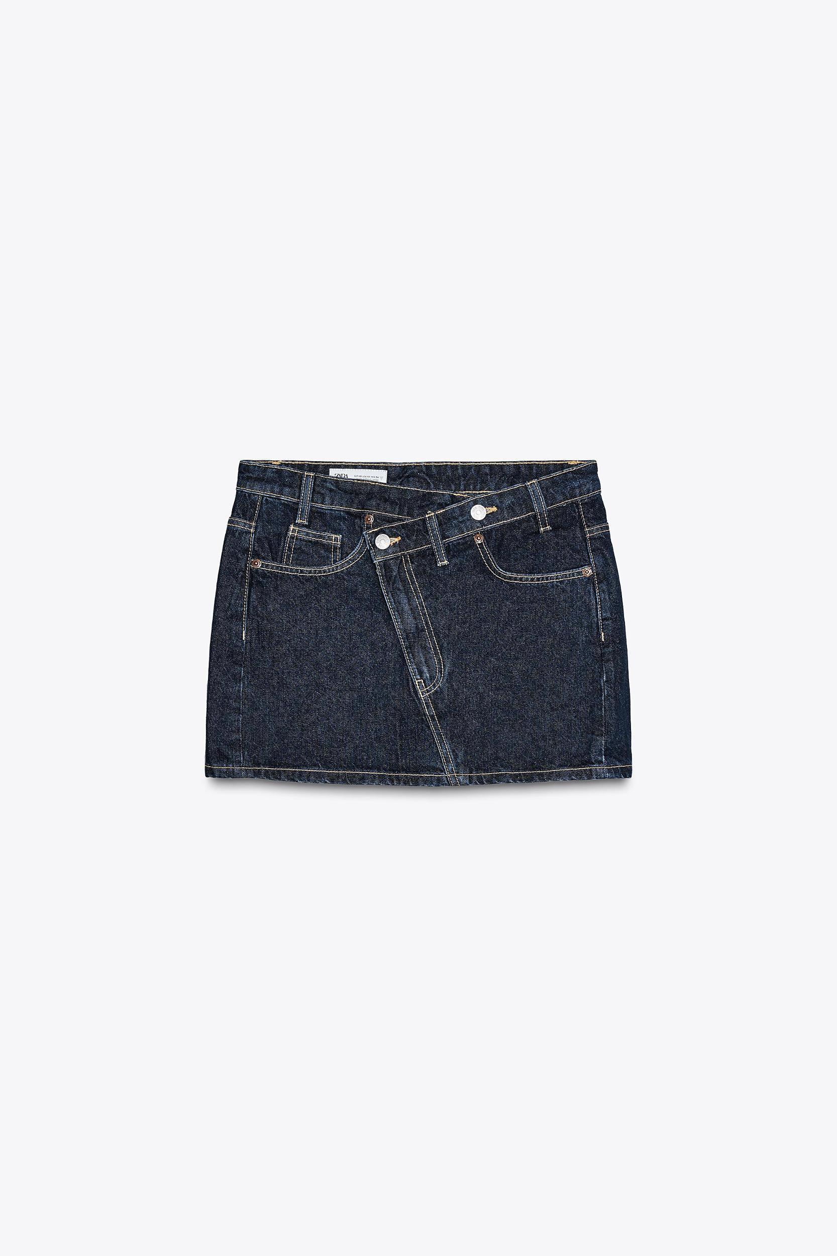 TRF CROSS-WAIST DENIM SKIRT Product Image