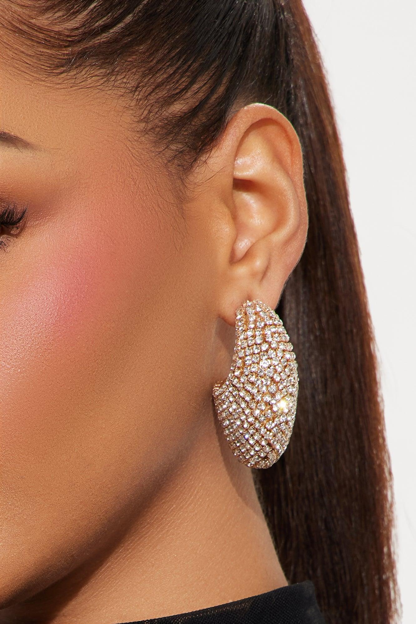 Mother Glam Hoop Earrings - Gold Product Image