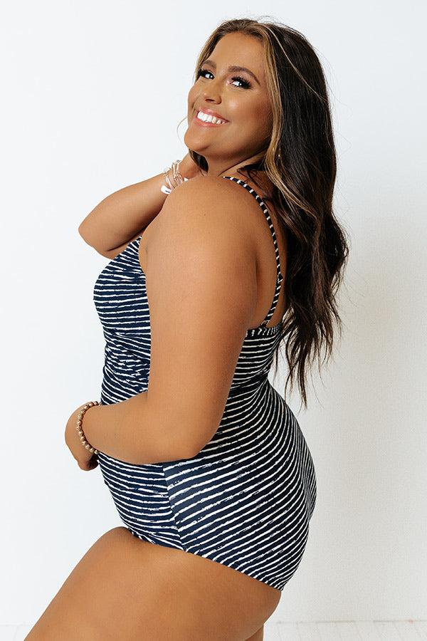 Sail Setter Stripe One Piece Swimsuit Curves Product Image