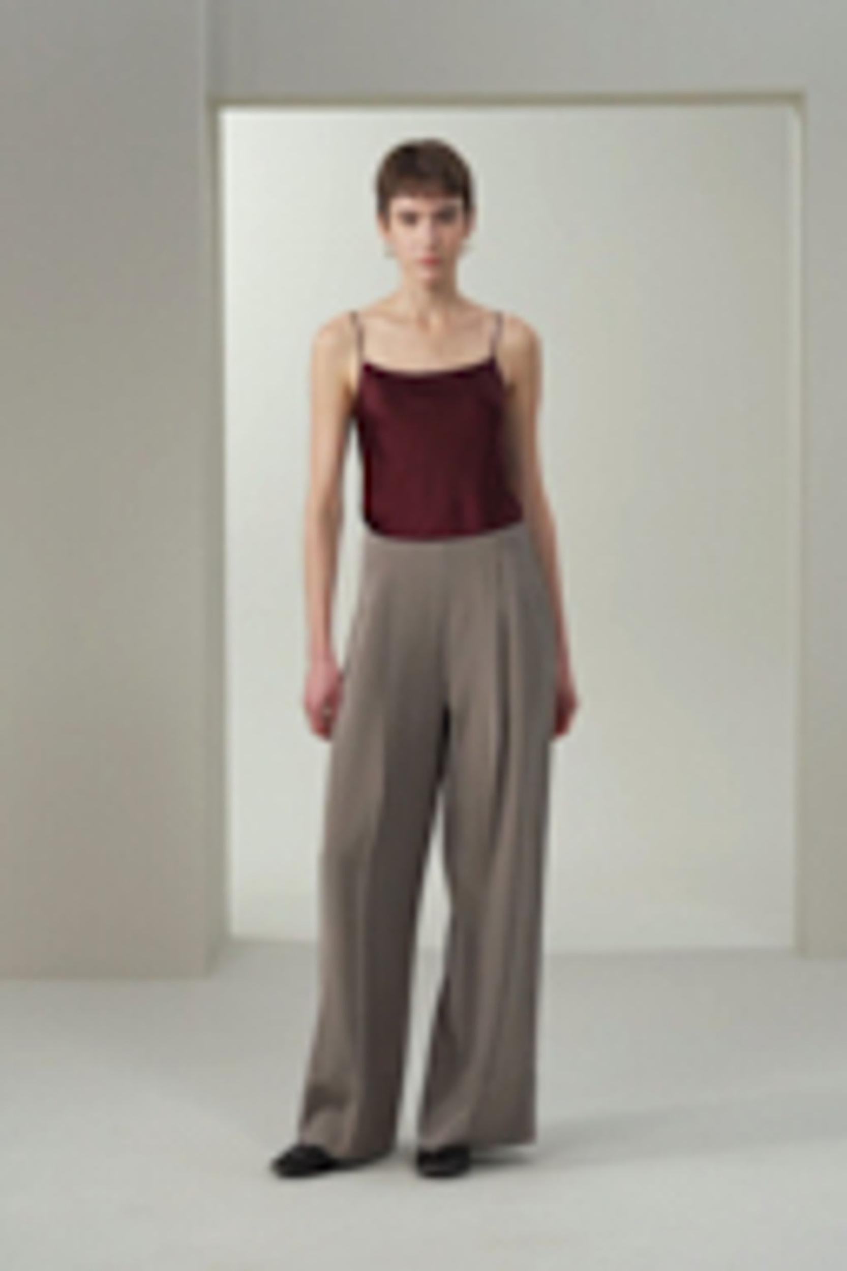 Stretch Silk Wide-Leg Pants Product Image