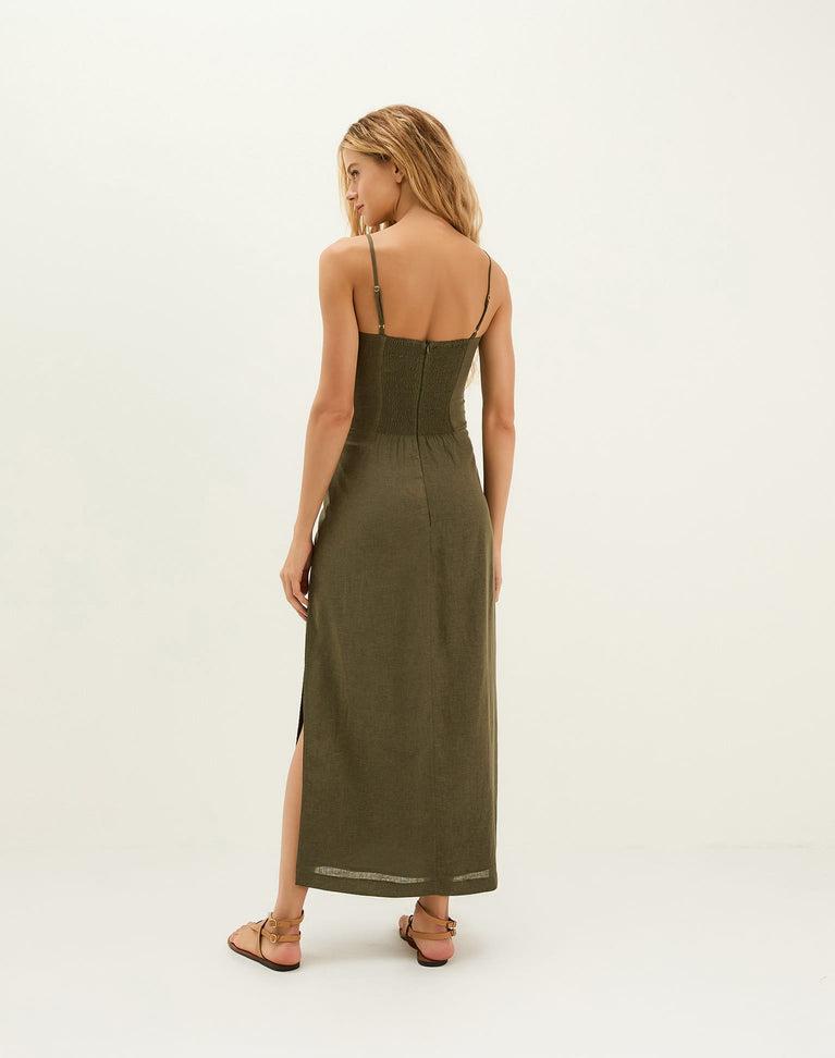 Mallorca Midi Dress - Evergreen Product Image