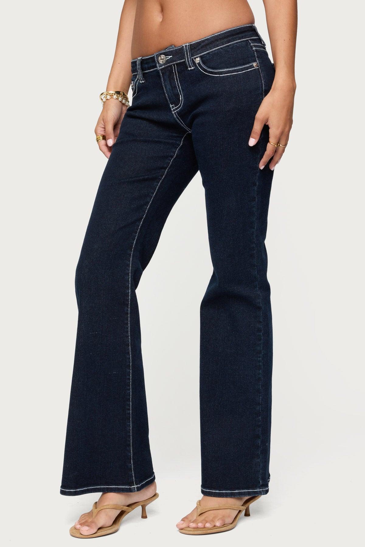 Louis Contrast Low Rise Bootcut Jeans Product Image