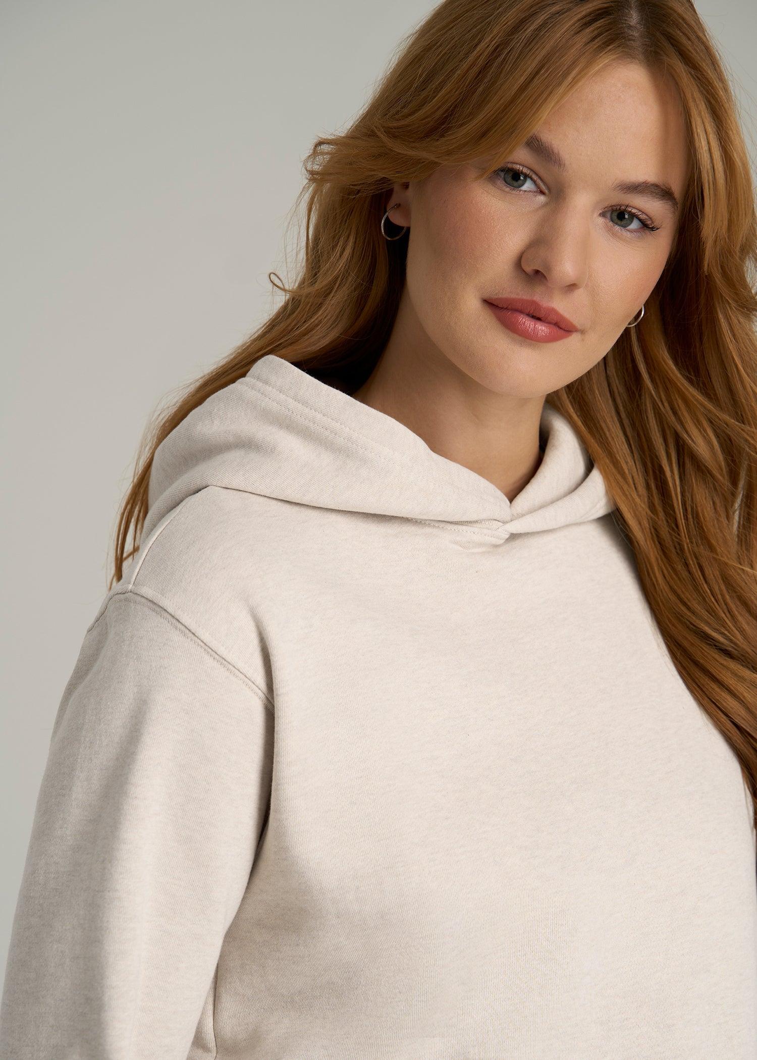 Wearever Fleece Relaxed Fit Hoodie for Tall Women in Oatmeal Mix Female Product Image