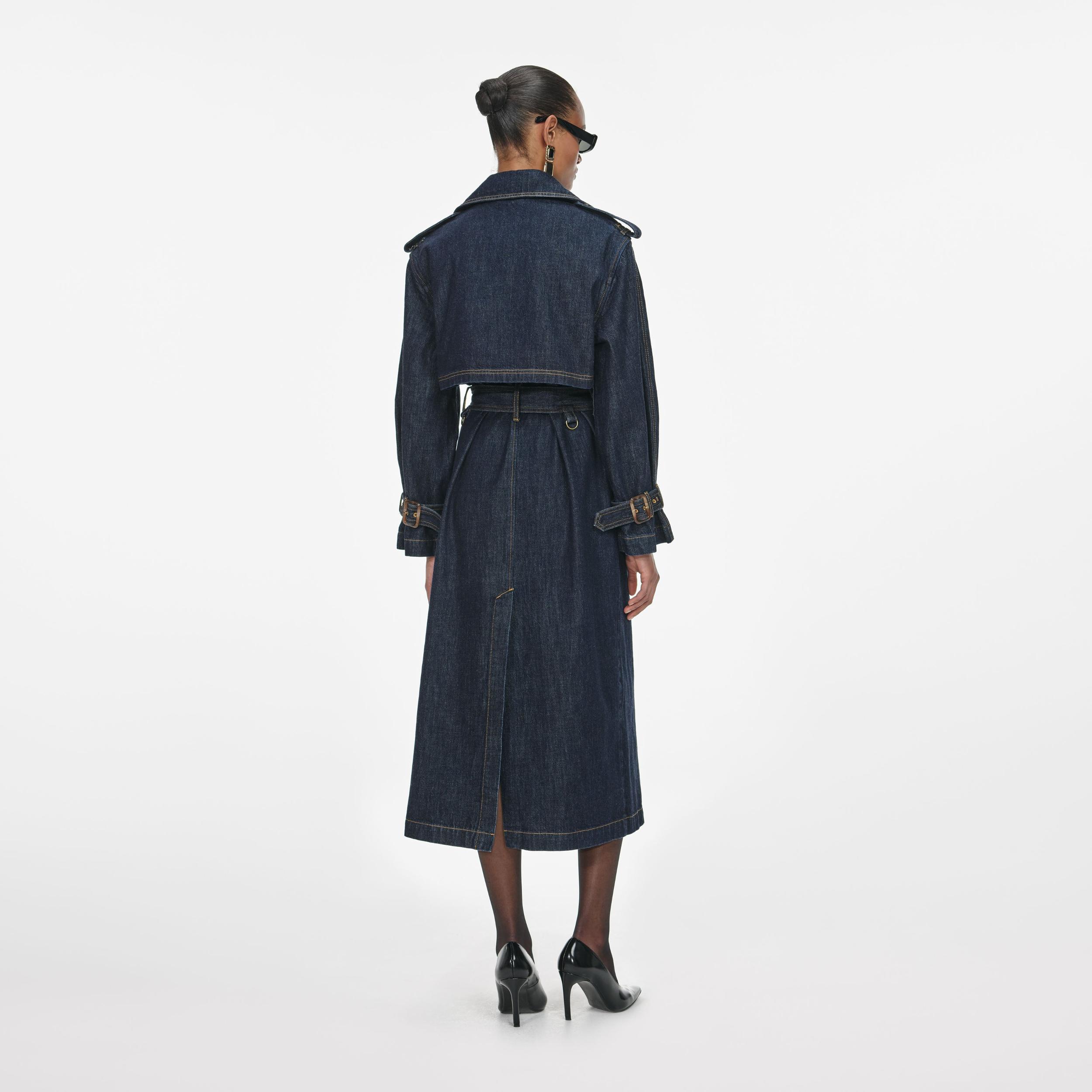 Indigo Denim Trench Coat Product Image