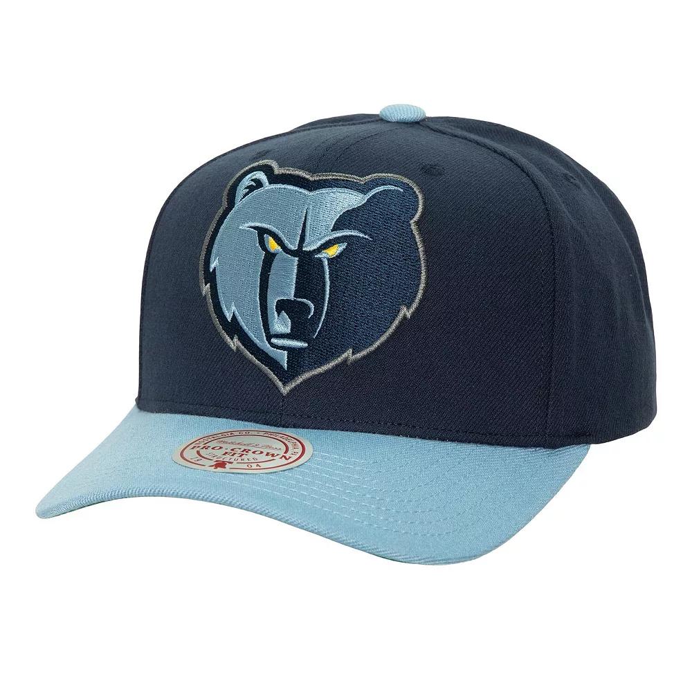 Men's Mitchell & Ness Navy/Light Blue Memphis Grizzlies Soul XL Logo Pro Crown Snapback Hat, Grz Blue Product Image
