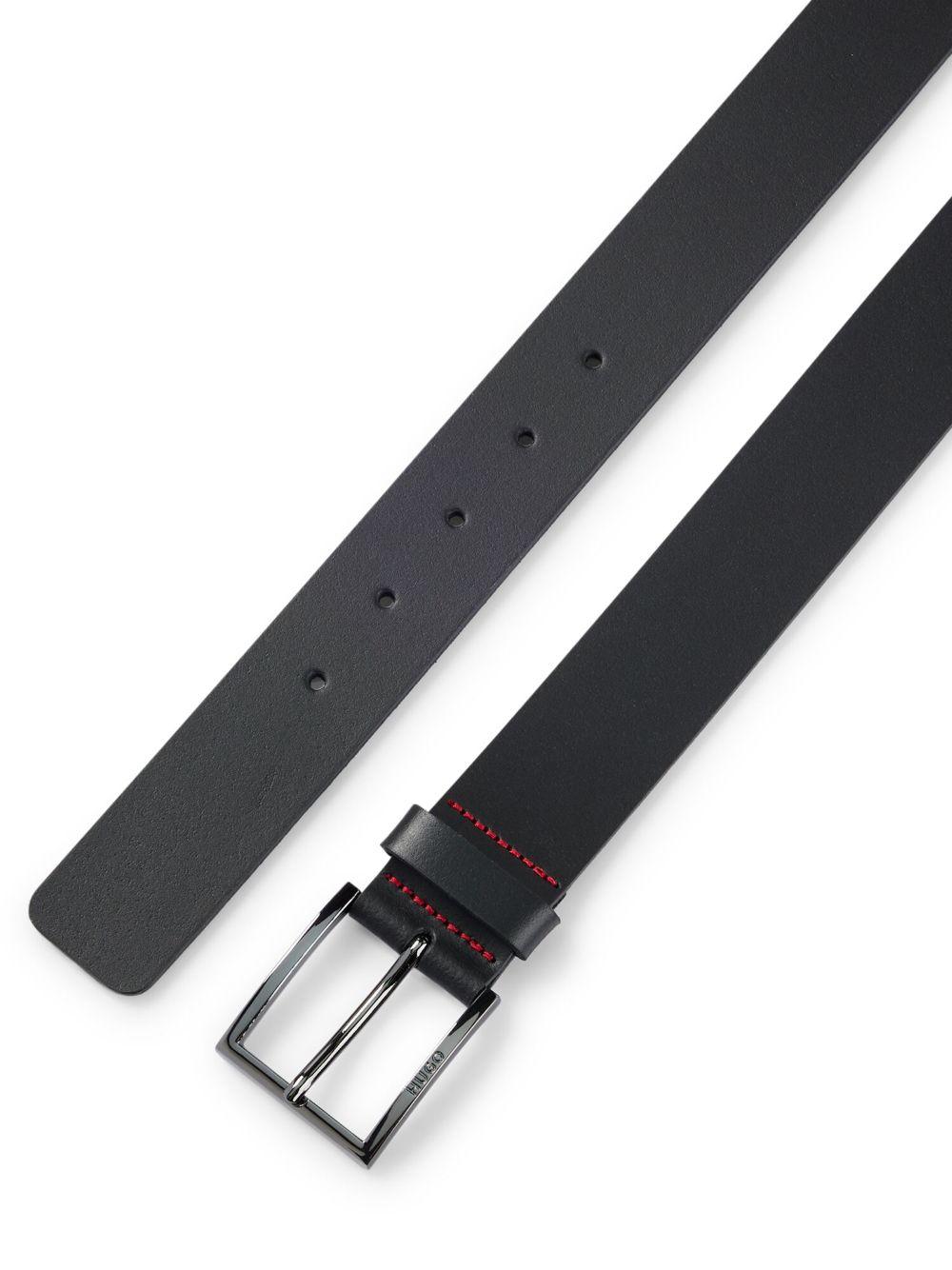 logo-engraved leather belt  Product Image