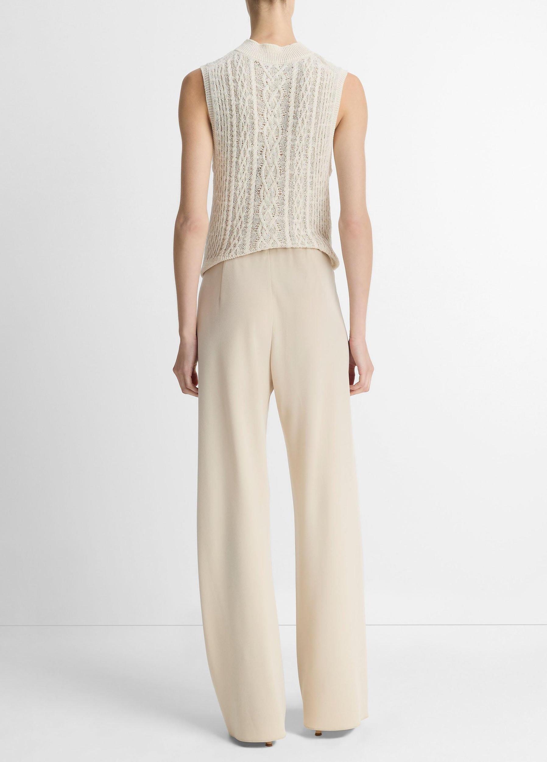 High-Waist Crepe Bias Pant Product Image