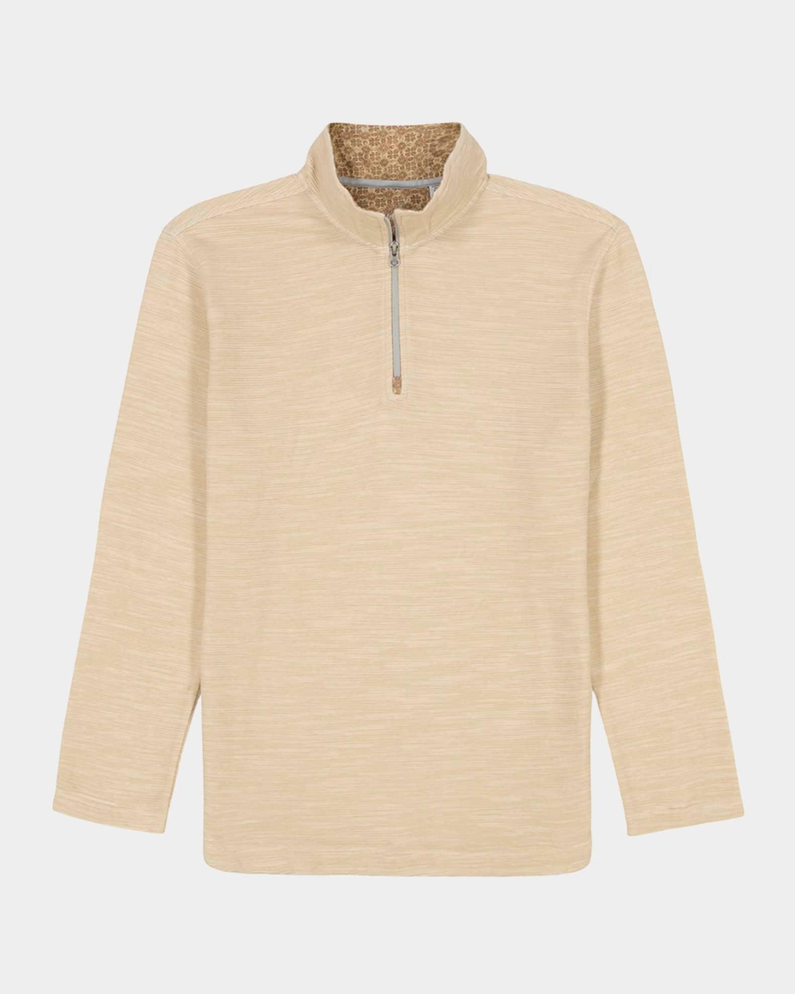 Men's Heathered Knit Quarter-Zip Sweater Product Image