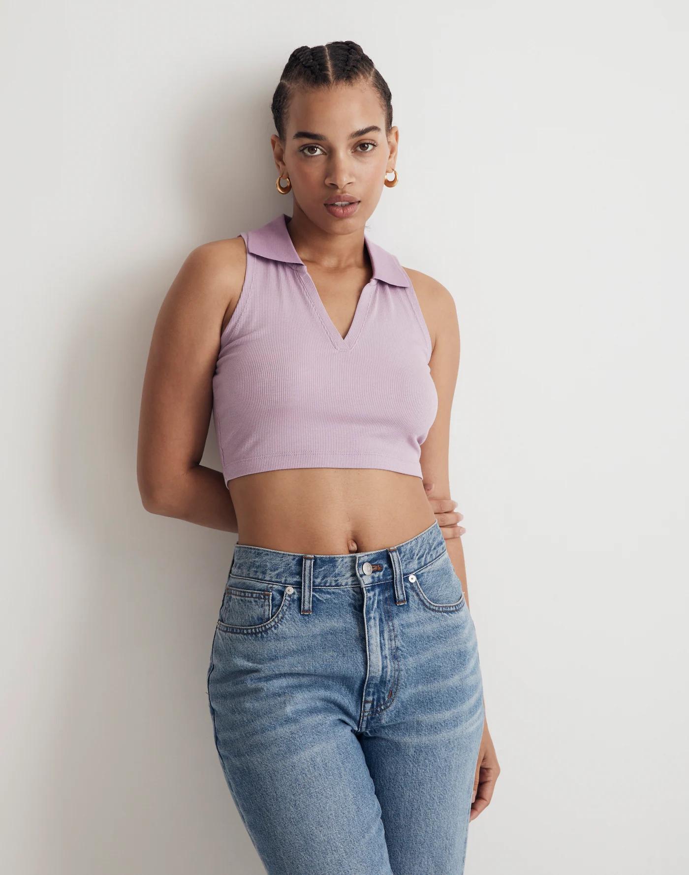 Polo Crop Tank Top Product Image