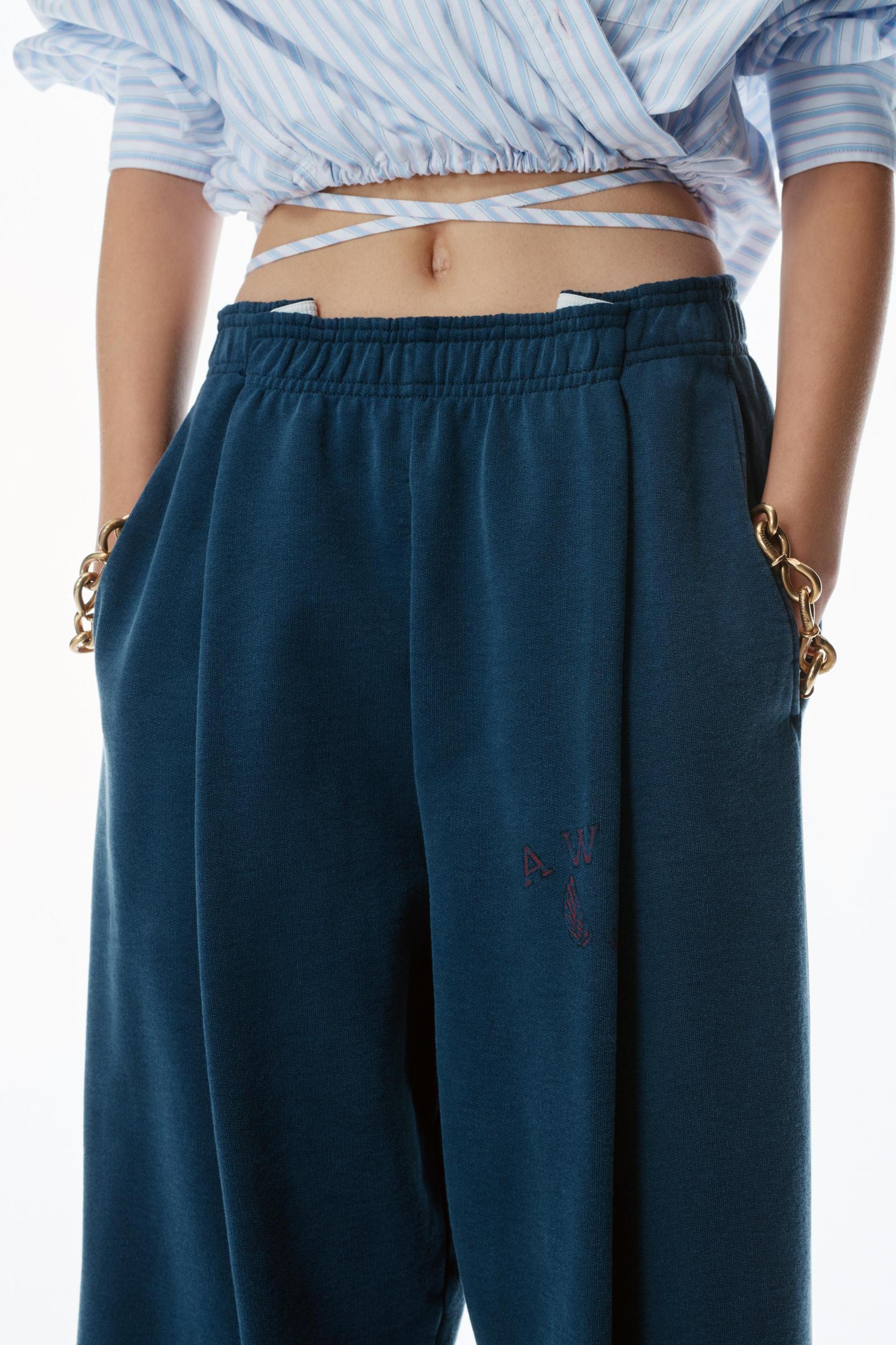 Logo Waistband Pleated Sweatpants Product Image