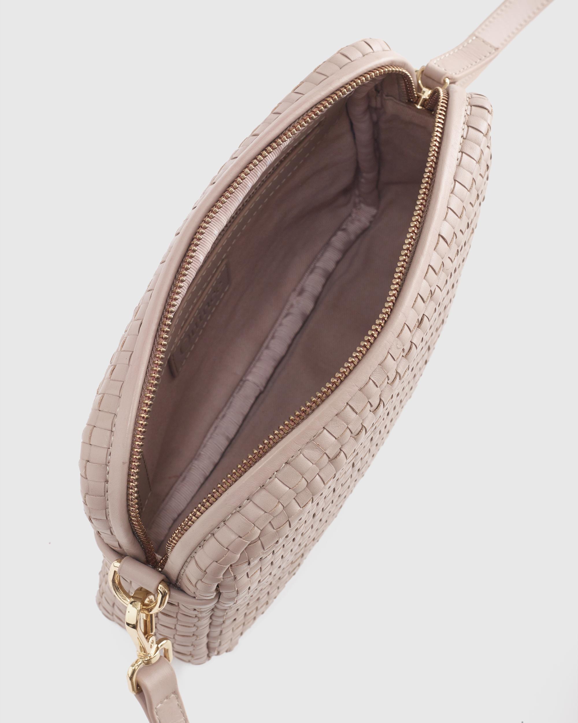 Quince | Women's Italian Leather Handwoven Crossbody Product Image