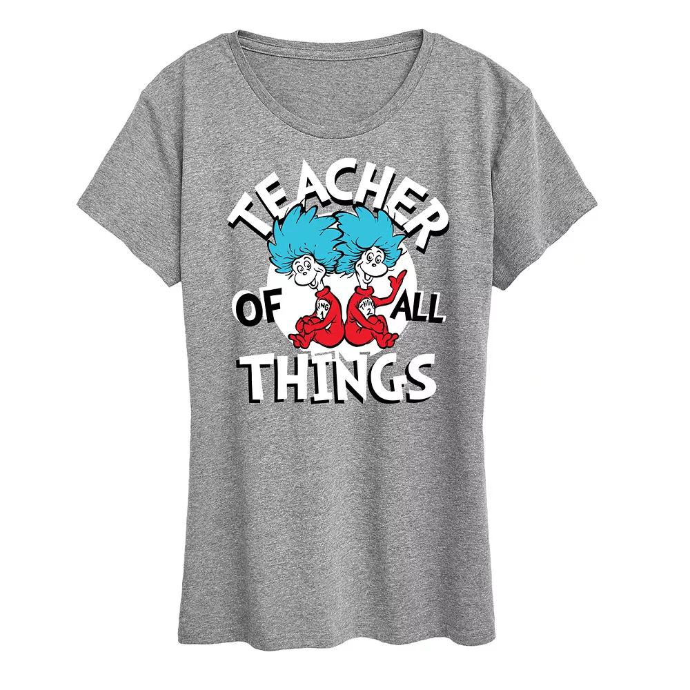 Women's Dr. Seuss Teacher Of All Things Graphic Tee,  Product Image