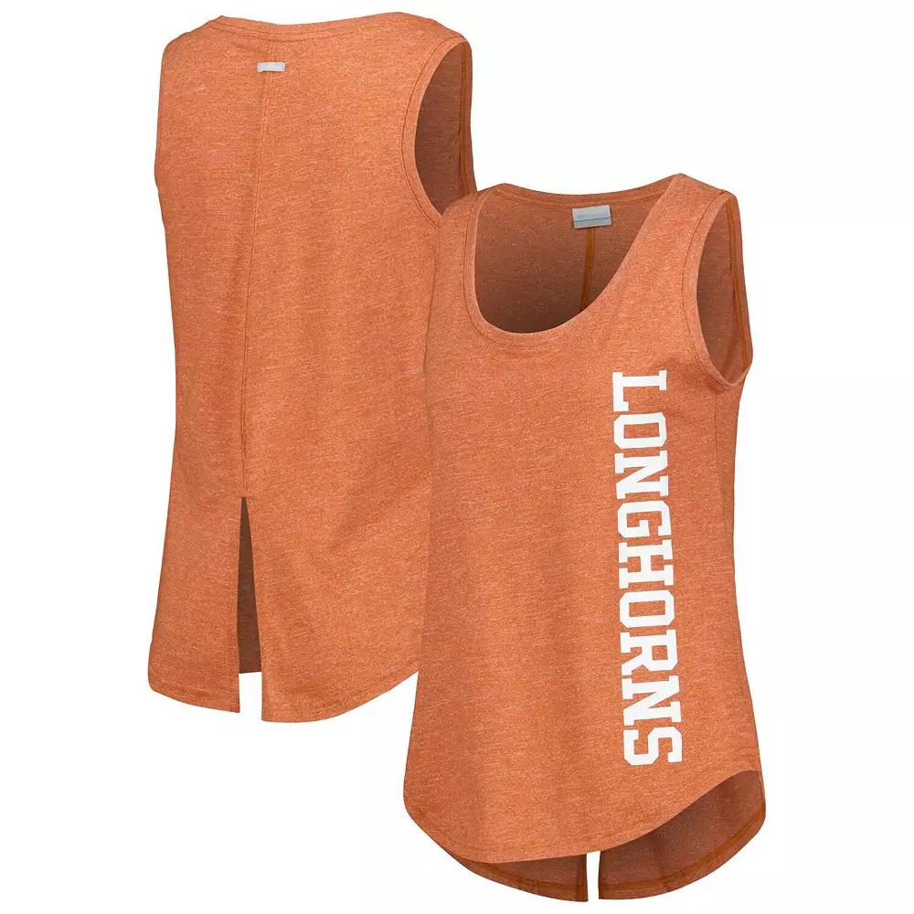 Women's Columbia Texas Orange Texas Longhorns Cades Cape Omni-Wick Tri-Blend Tank Top, Size: Medium, Team Product Image