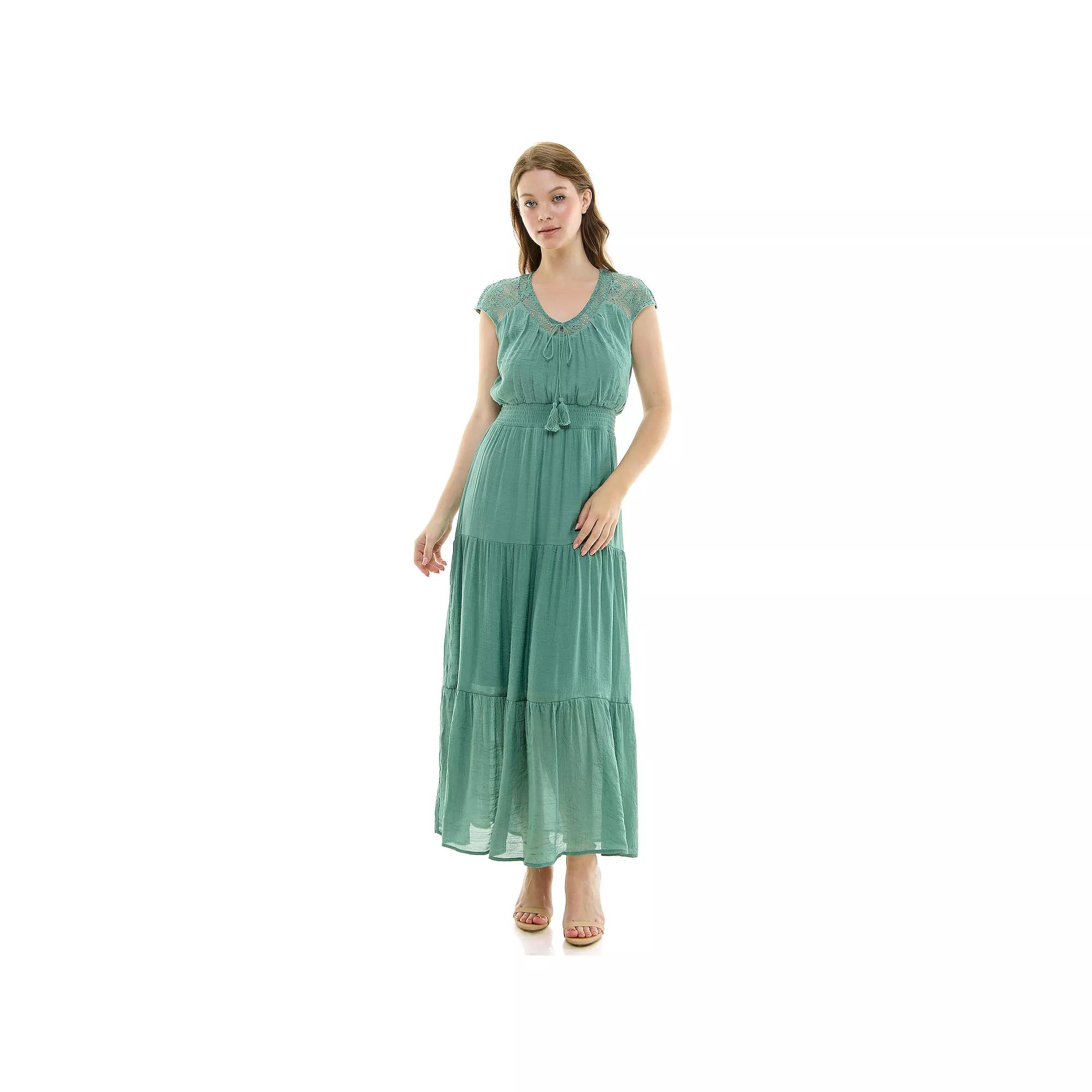 Women's Luxology Gauze Smocked Waist Maxi Dress,  Product Image