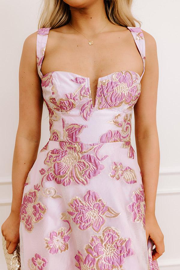 Twinkling Lights Floral Jacquard Mini Dress Product Image