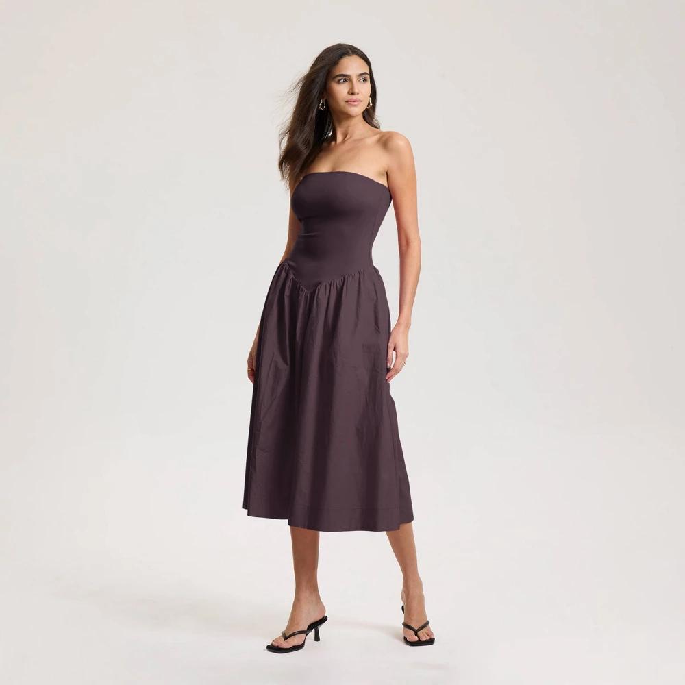 Women's Tube Knit Maxi A-Line Dress - A New Day™ Purple XS Product Image