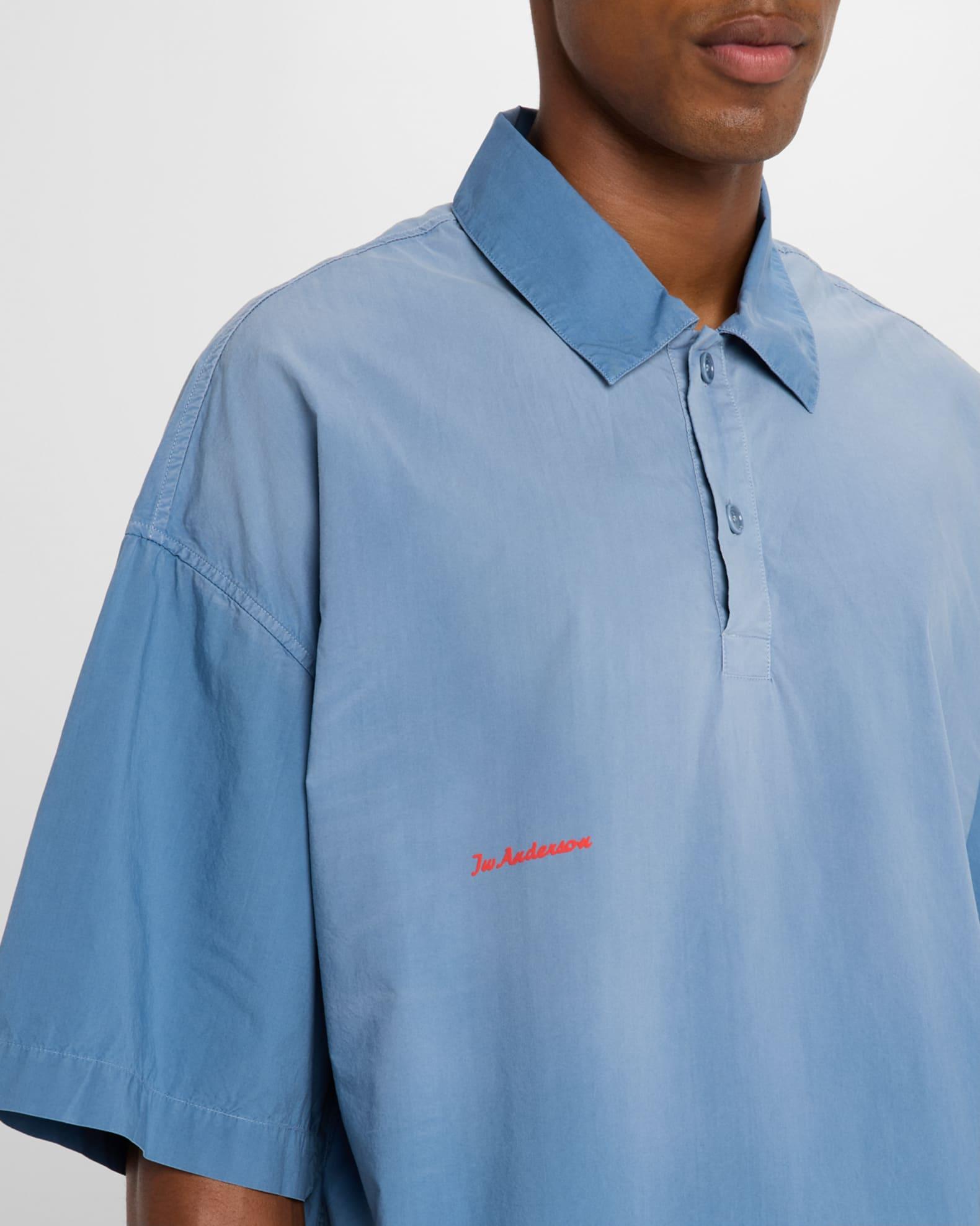 Mens Cotton Boxy-Fit Polo Shirt Product Image