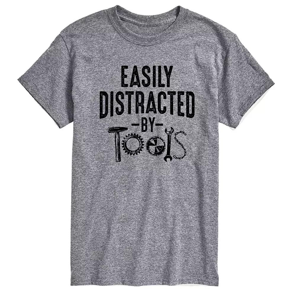 Big & Tall Easily Distracted By Tools Graphic Tee, Men's,  Product Image