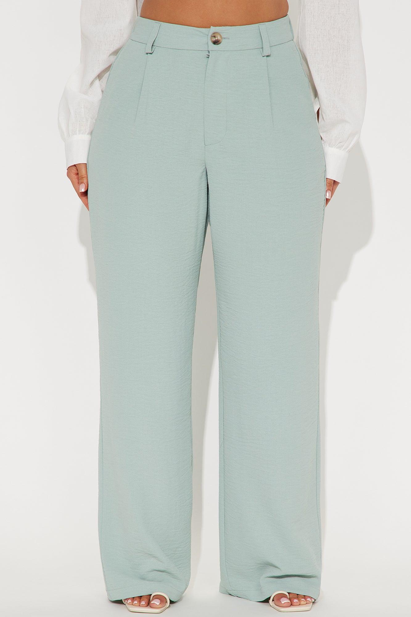 What's Next Wide Leg Trouser - Sage Product Image