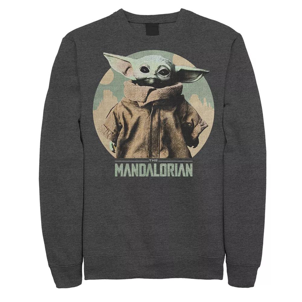 Men's Star Wars The Mandalorian The Child Faded Portrait Sweatshirt,  Product Image