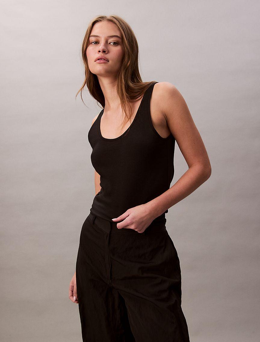 Liquid Cotton Scoop Tank Top Product Image