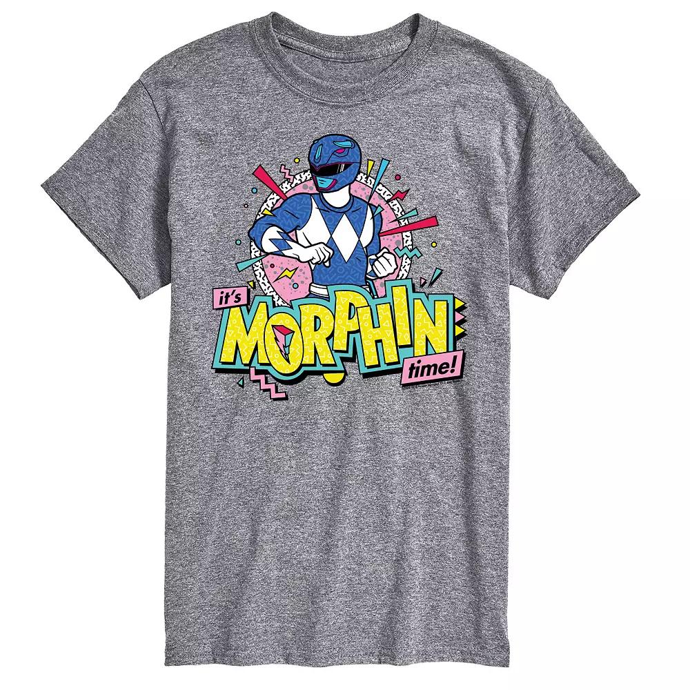 Men's Power Rangers Morphin Time Blue Graphic Tee,  Product Image